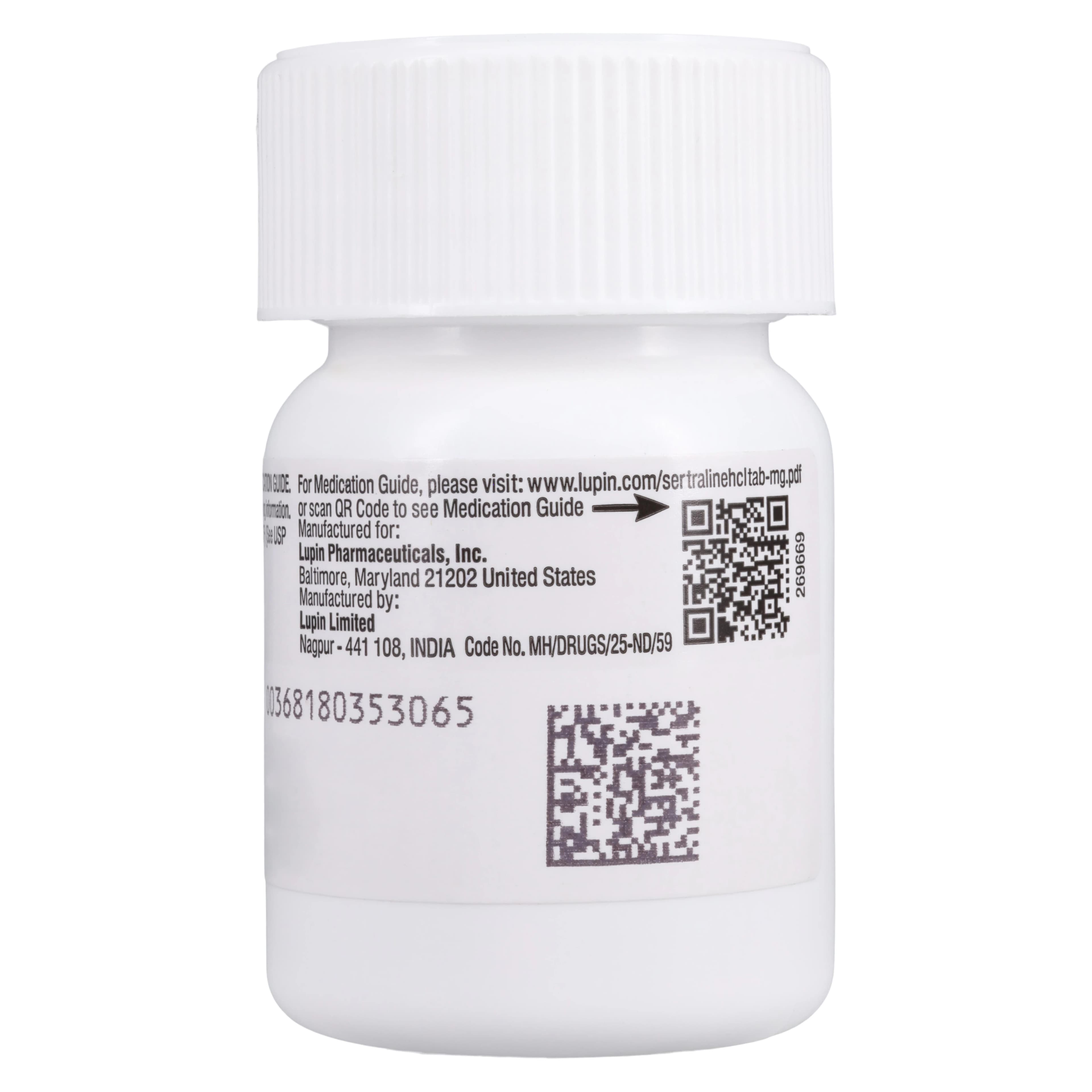 Sertraline HCl Tablets, 100mg, Bottle of 30, Lupin Pharmaceuticals thumbnail 3