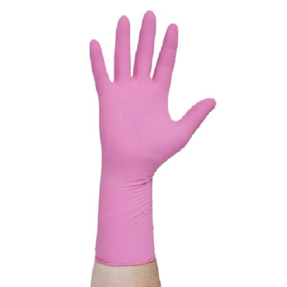 Halyard Underguard Exam Gloves, Large, Pink, Non-Sterile - Glove Exam Underguard Pink - Image 1