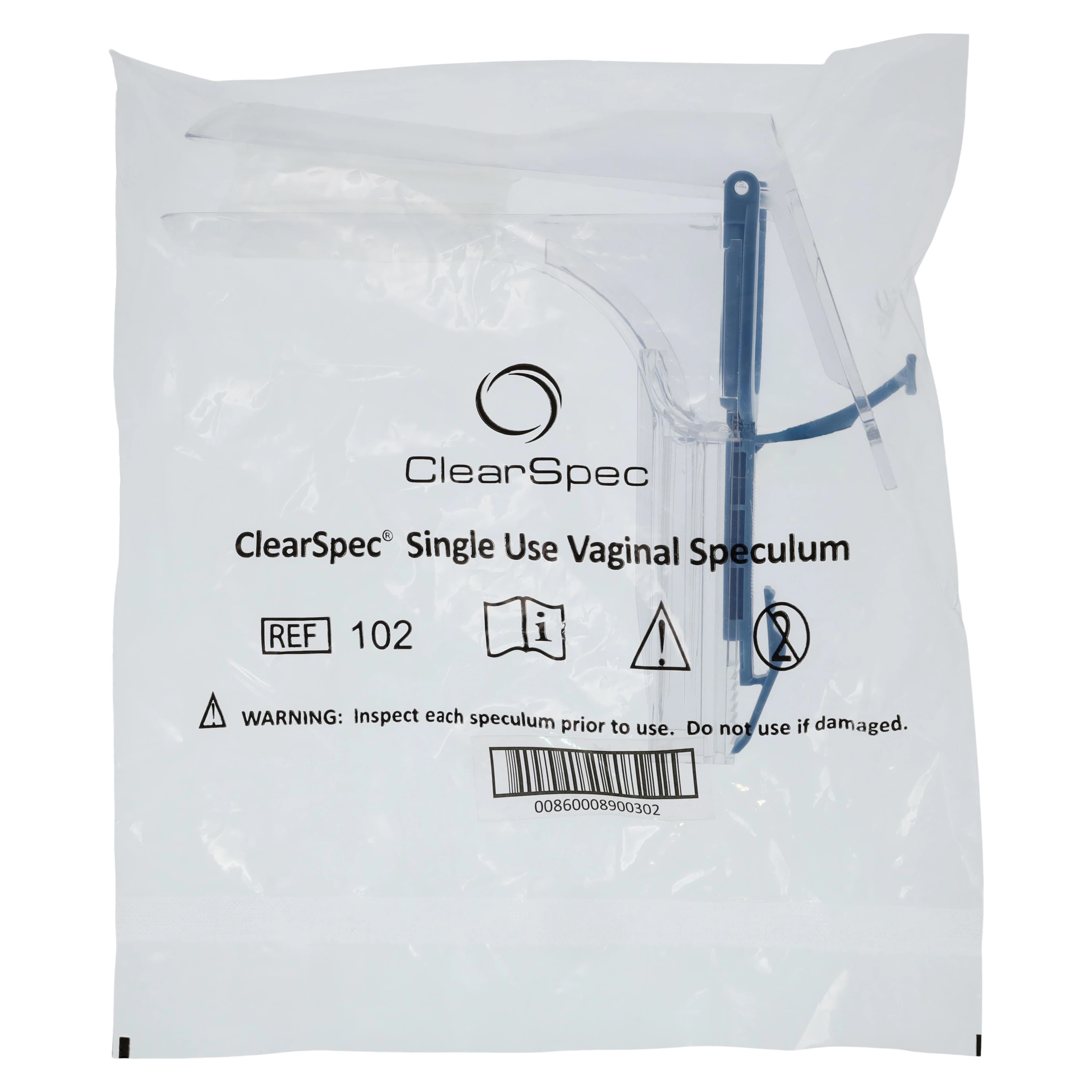 ClearSpec Graves Vaginal Speculum, Small, Plastic, with Light Source and Sheath, 24/Box thumbnail 2