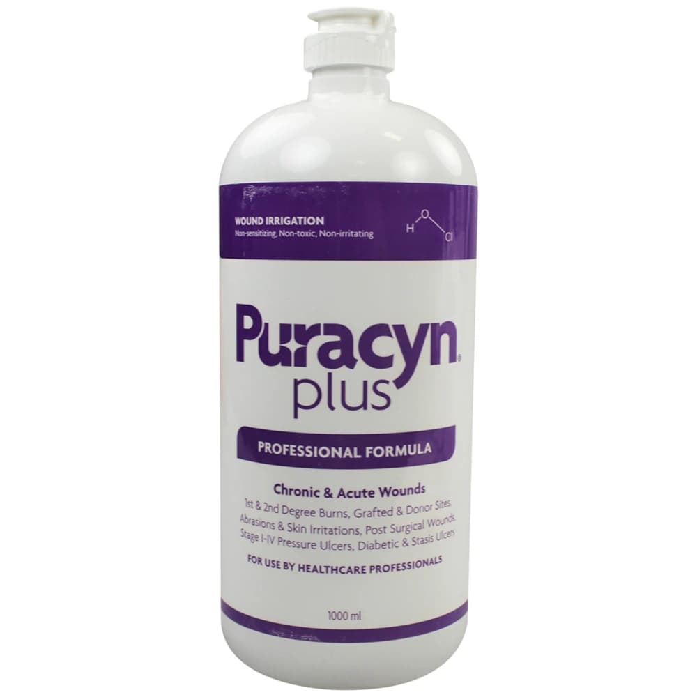 Puracyn Plus Wound Cleanser, 32 oz, Hypochlorous Acid, Flip Top Bottle, Latex-Free, 6/Case - Puracyn Plus Flip Top Bottle - Image 1