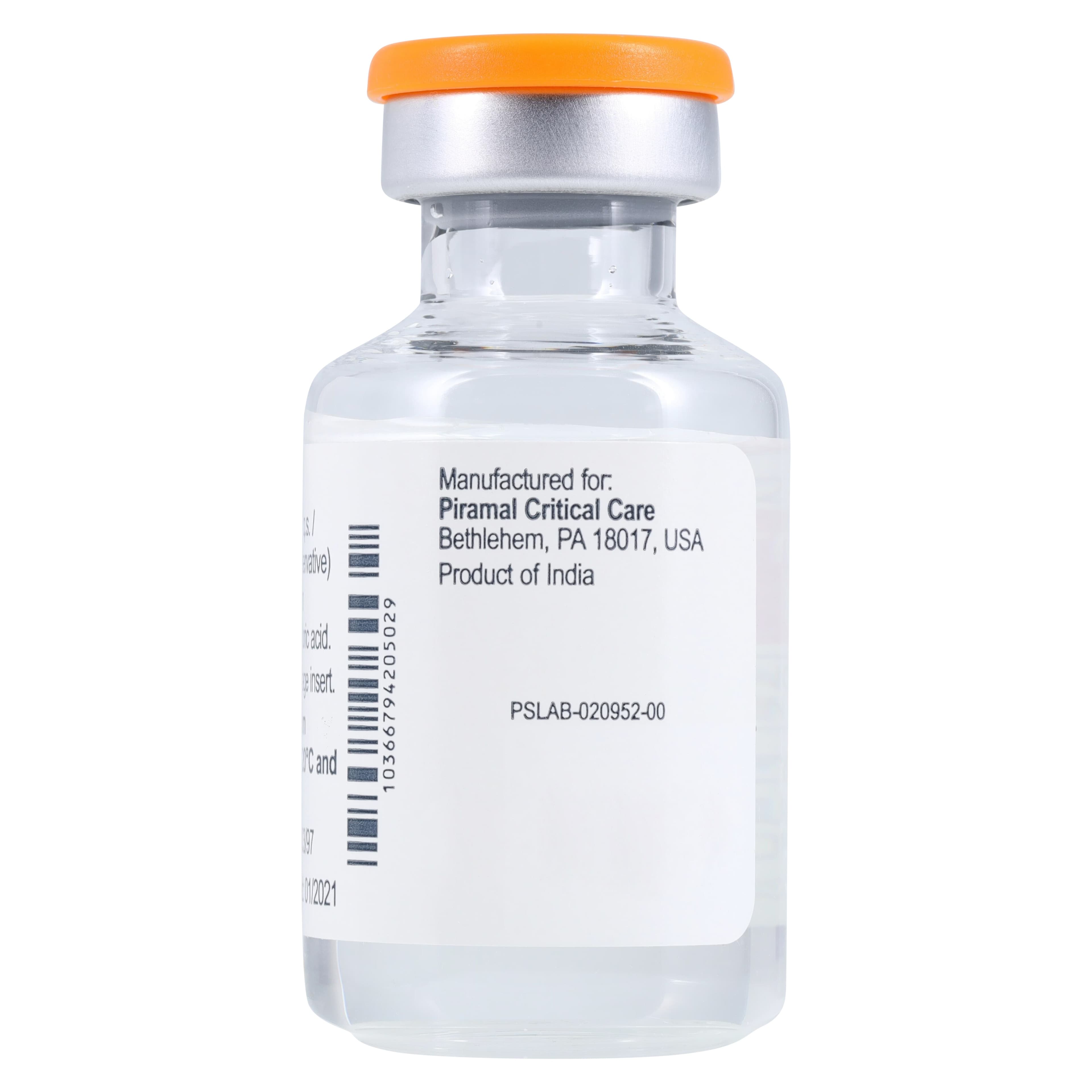Glycopyrrolate Injection 0.2mg/mL, MDV, 20mL, 10/Package, Piramal Critical Care thumbnail 4