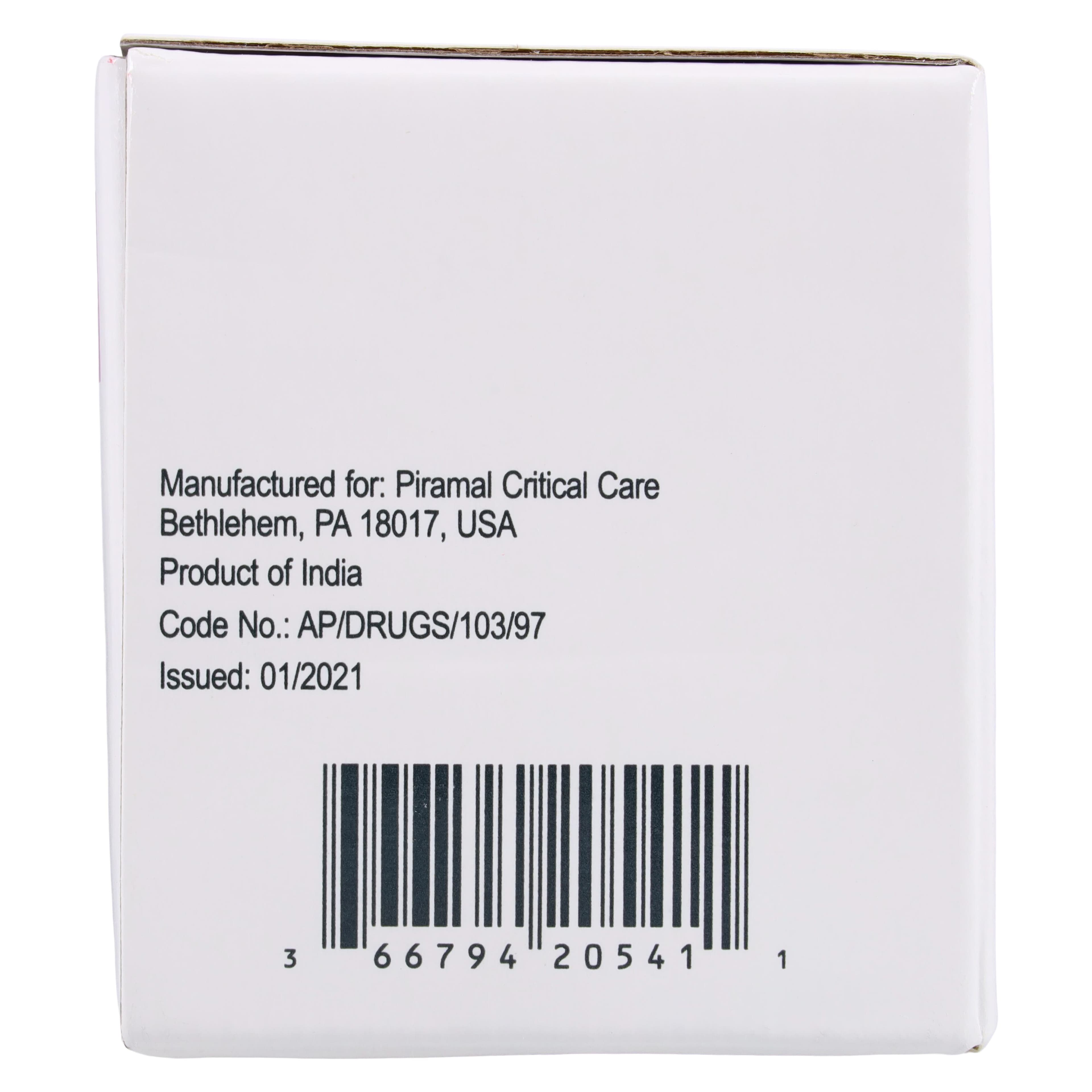 Glycopyrrolate Injection 0.2mg/mL, MDV, 20mL, 10/Package, Piramal Critical Care thumbnail 6