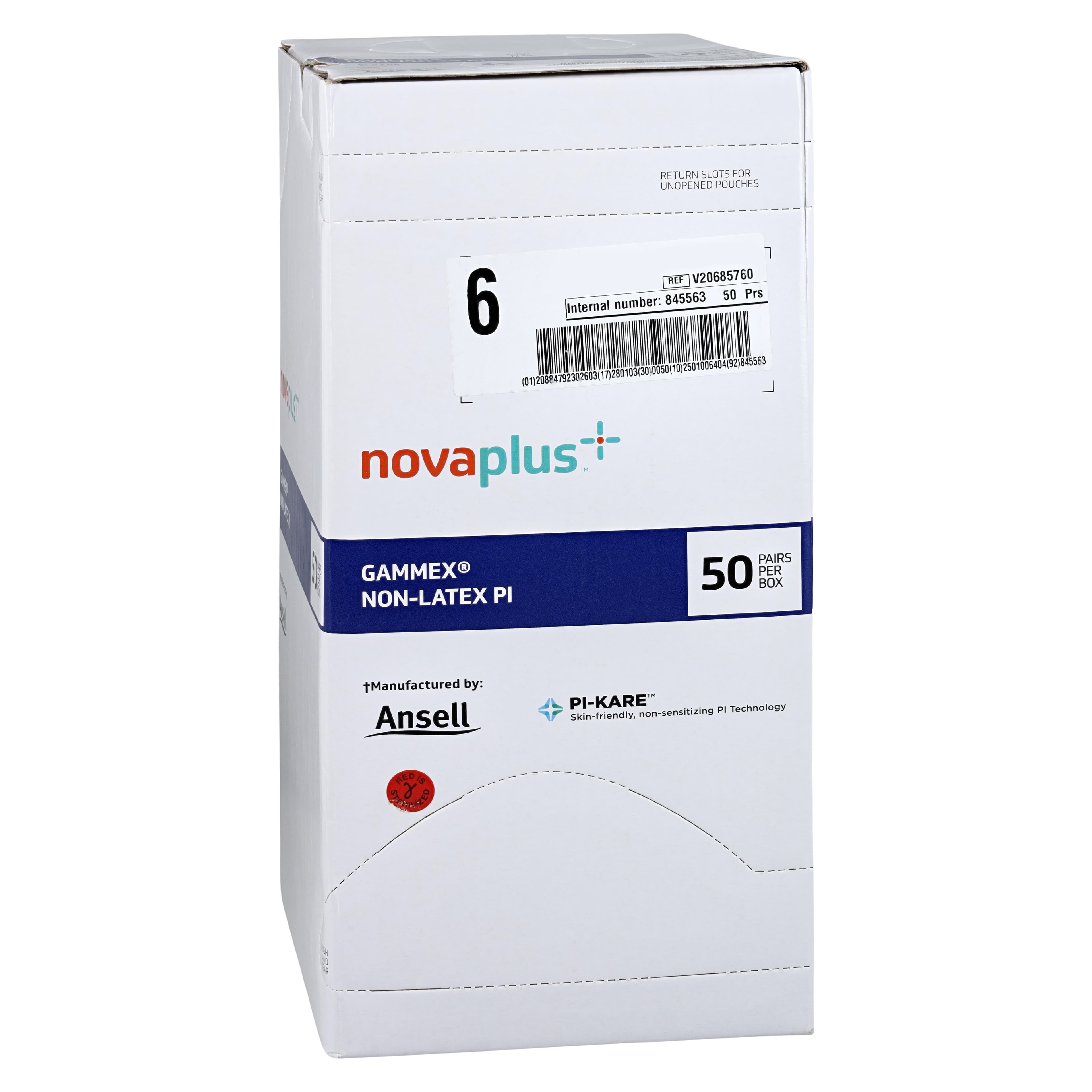 Ansell Gammex Non-Latex Polyisoprene Surgical Gloves, Size 6, White, Chemo Tested thumbnail 3