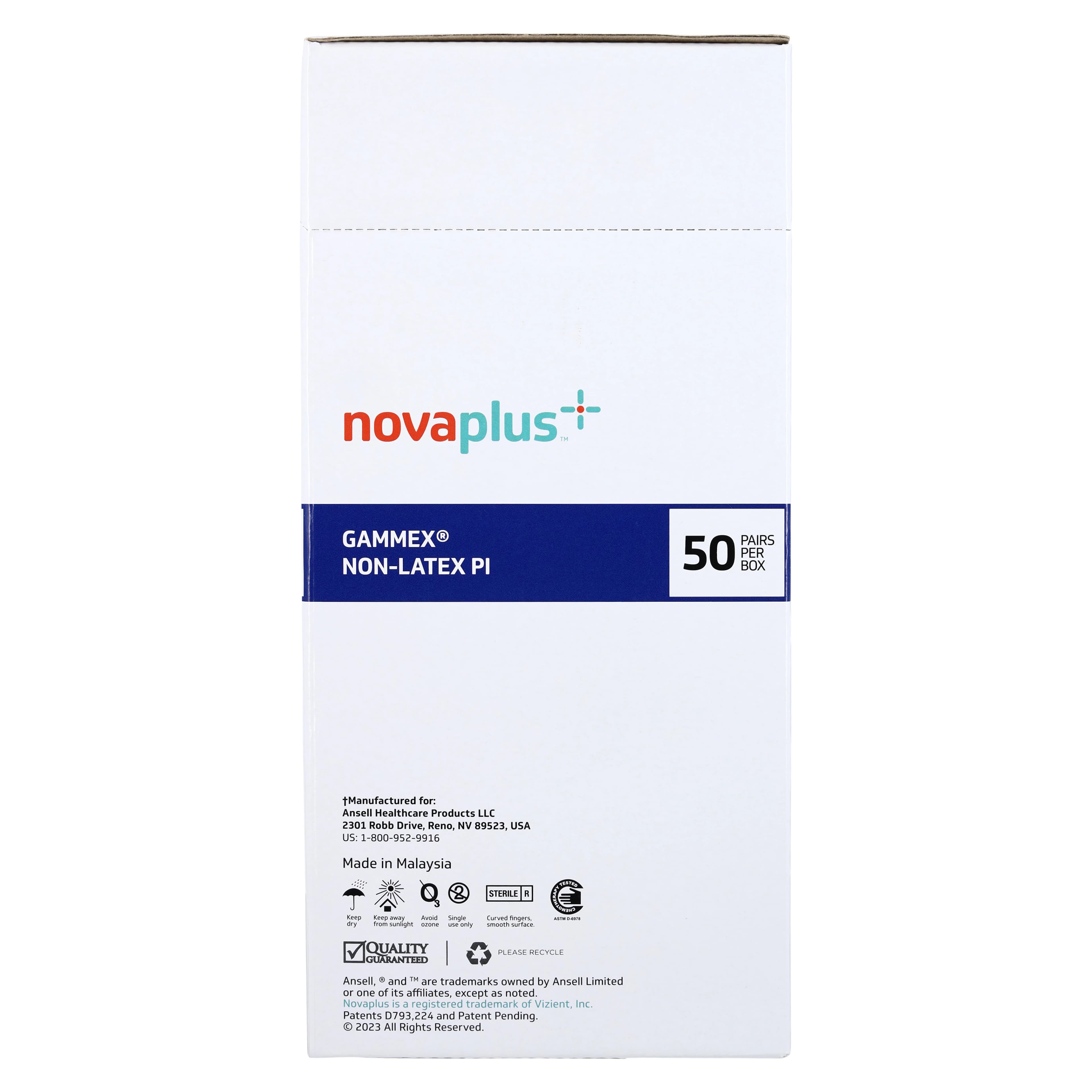 Ansell Gammex Non-Latex Polyisoprene Surgical Gloves, Size 6, White, Chemo Tested thumbnail 6