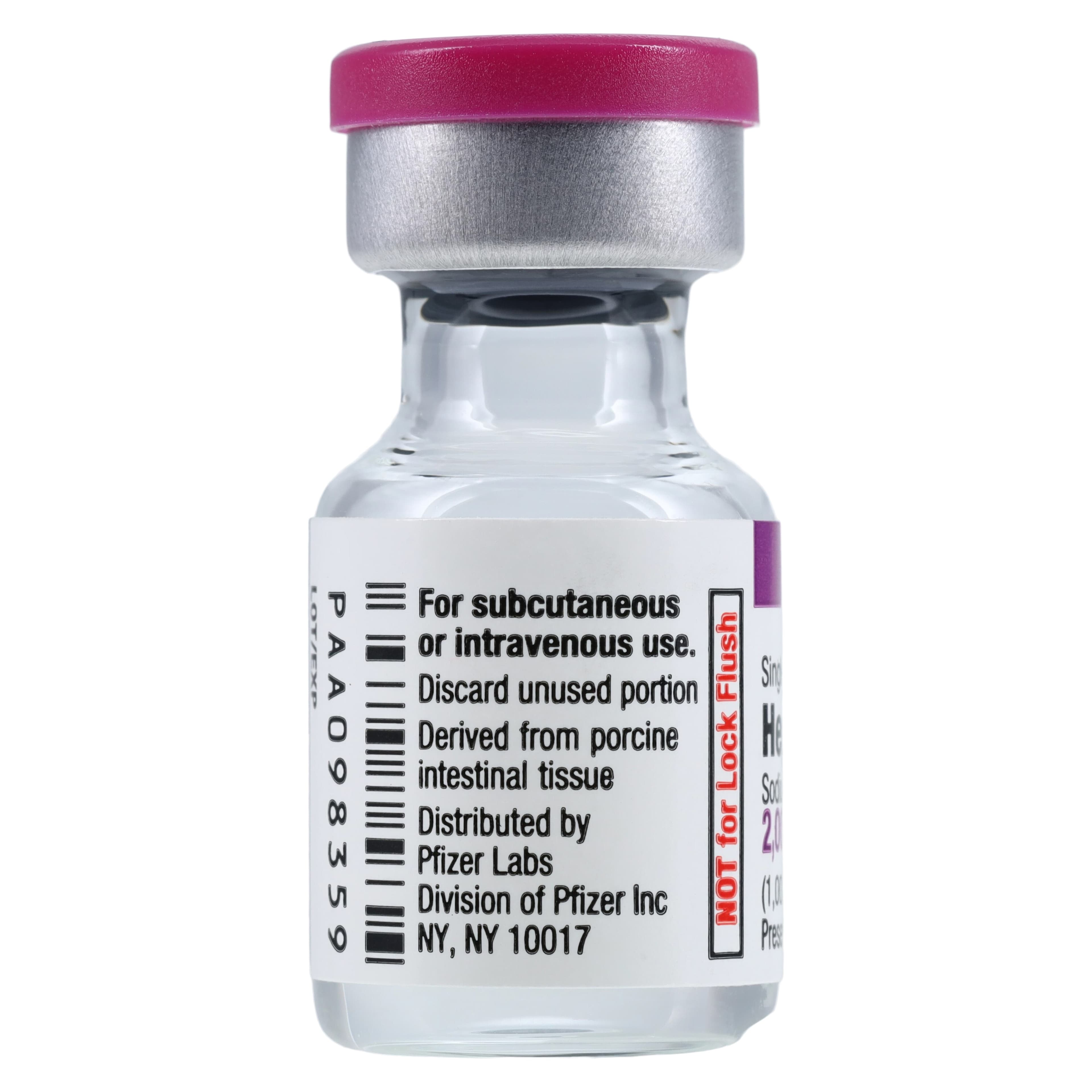 Heparin Sodium (Pork) Injection, 1,000 USP Units/mL, Single-Dose Vial, 2 mL, 25/Package thumbnail 3
