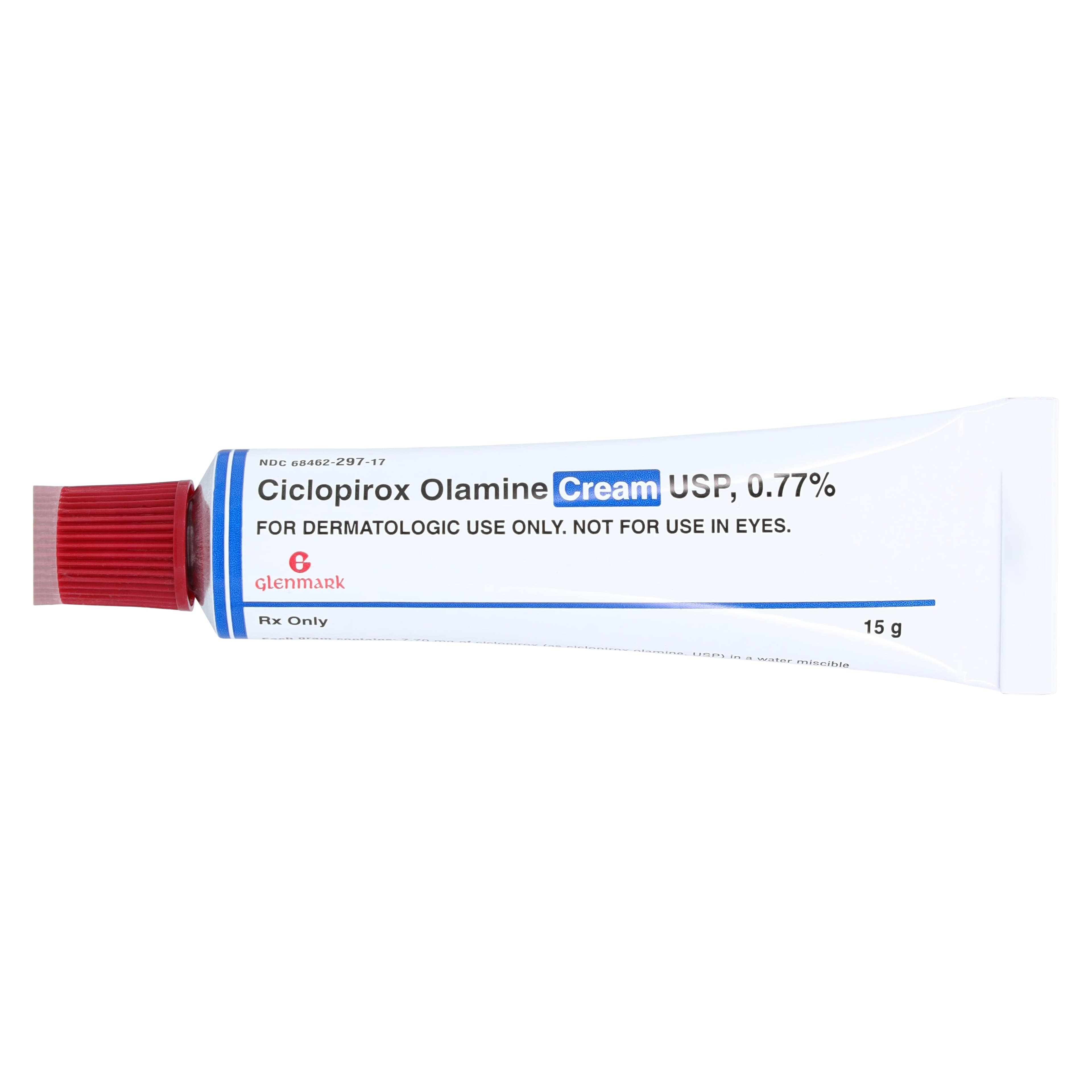 Ciclopirox Cream 0.77%, 15g Tube, Glenmark Pharmaceuticals thumbnail 2