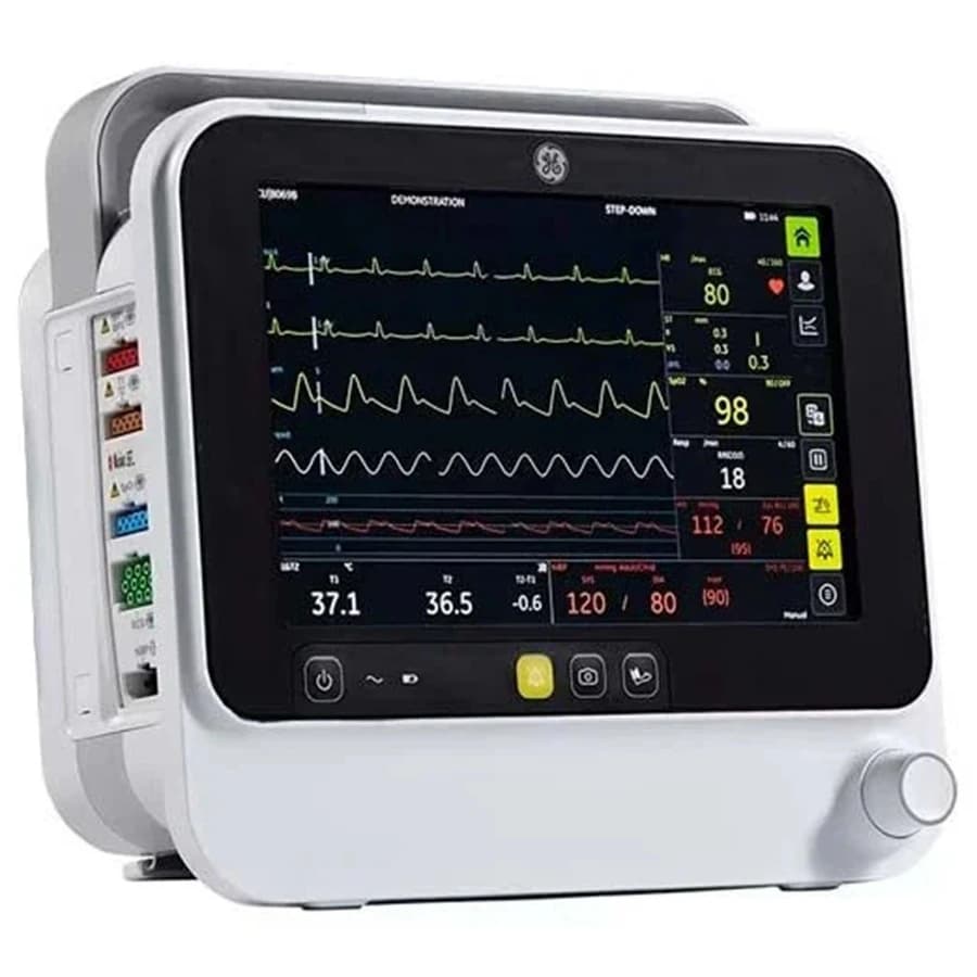 GE Medical Systems Patient Monitor B105V3 with SpO2 and ECG, Each - Patient Mtr B105V3 SPO2, ECG - Image 1
