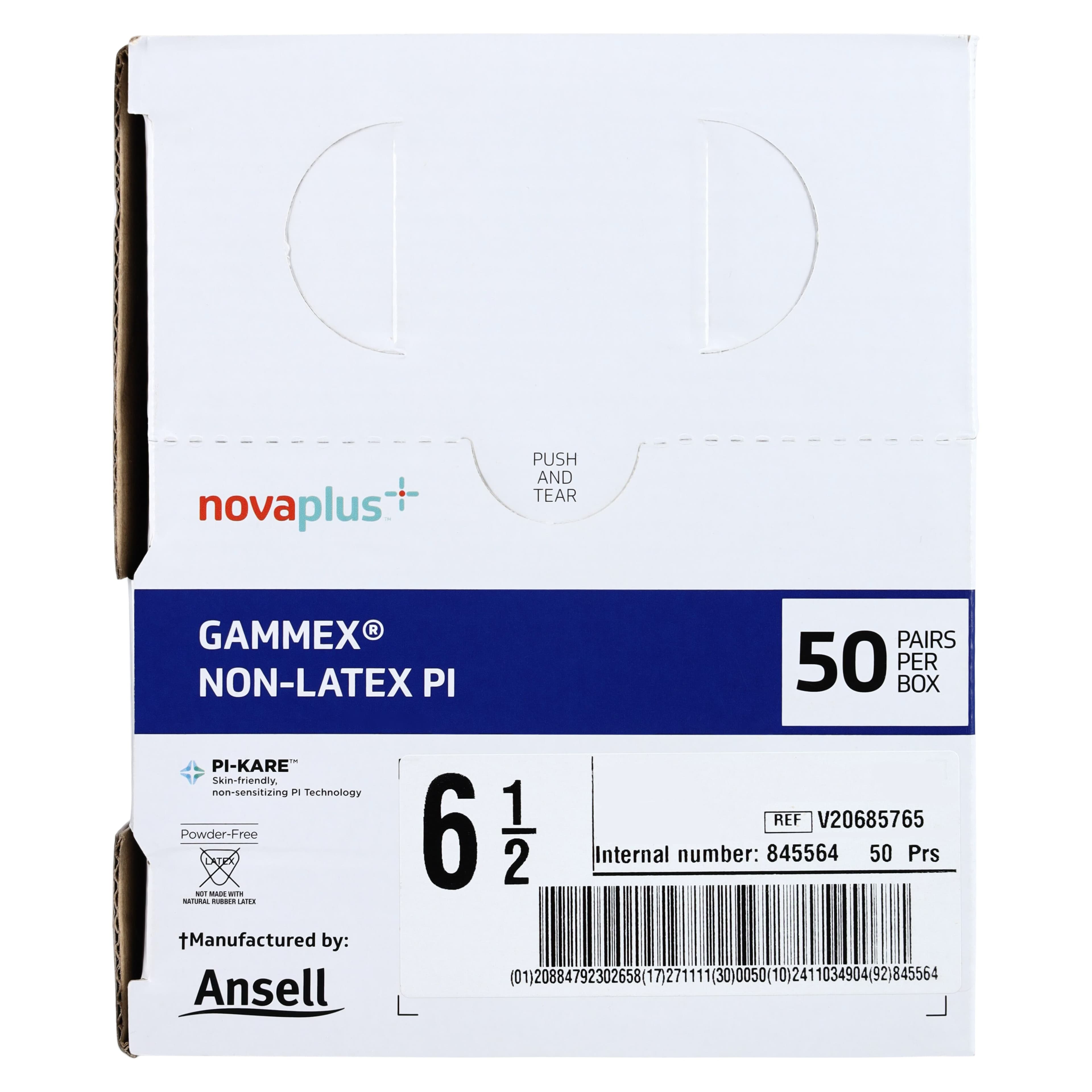 Ansell Gammex Non-Latex Polyisoprene Surgical Gloves, Size 6.5, White, Chemo Tested thumbnail 4