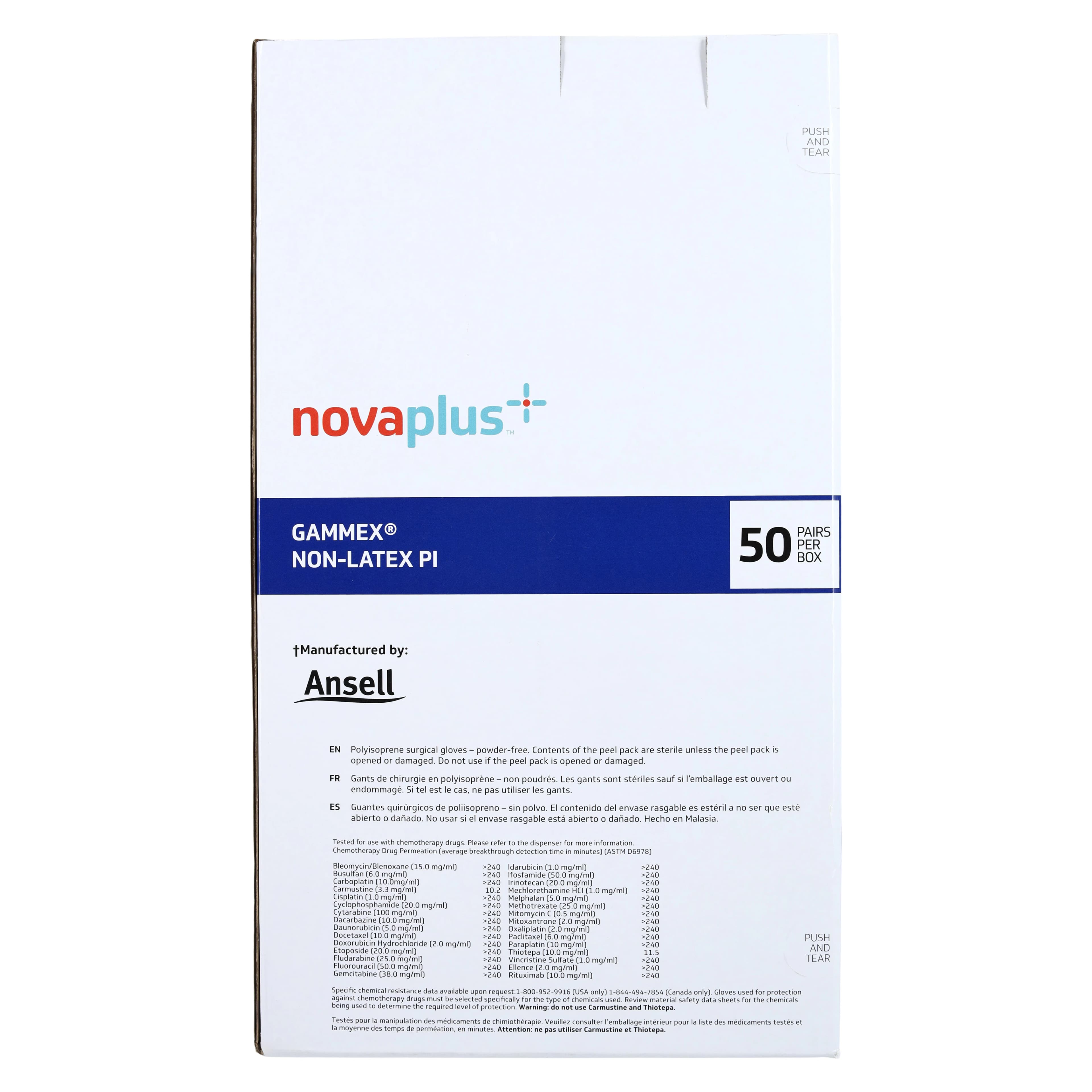 Ansell Gammex Non-Latex Polyisoprene Surgical Gloves, Size 6.5, White, Chemo Tested thumbnail 5
