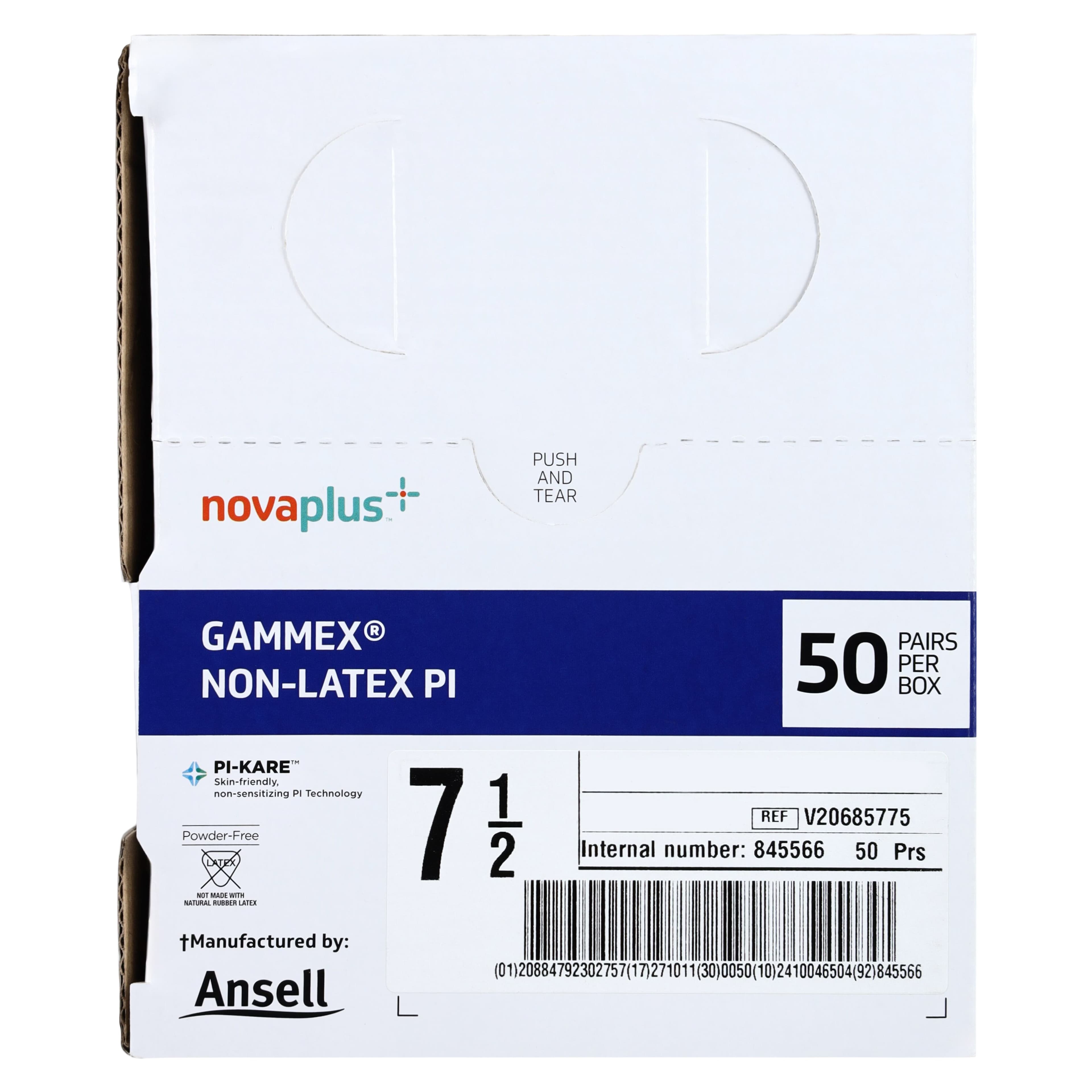 Ansell Gammex Non-Latex Surgical Gloves, Size 7.5, White, Chemo Tested thumbnail 4