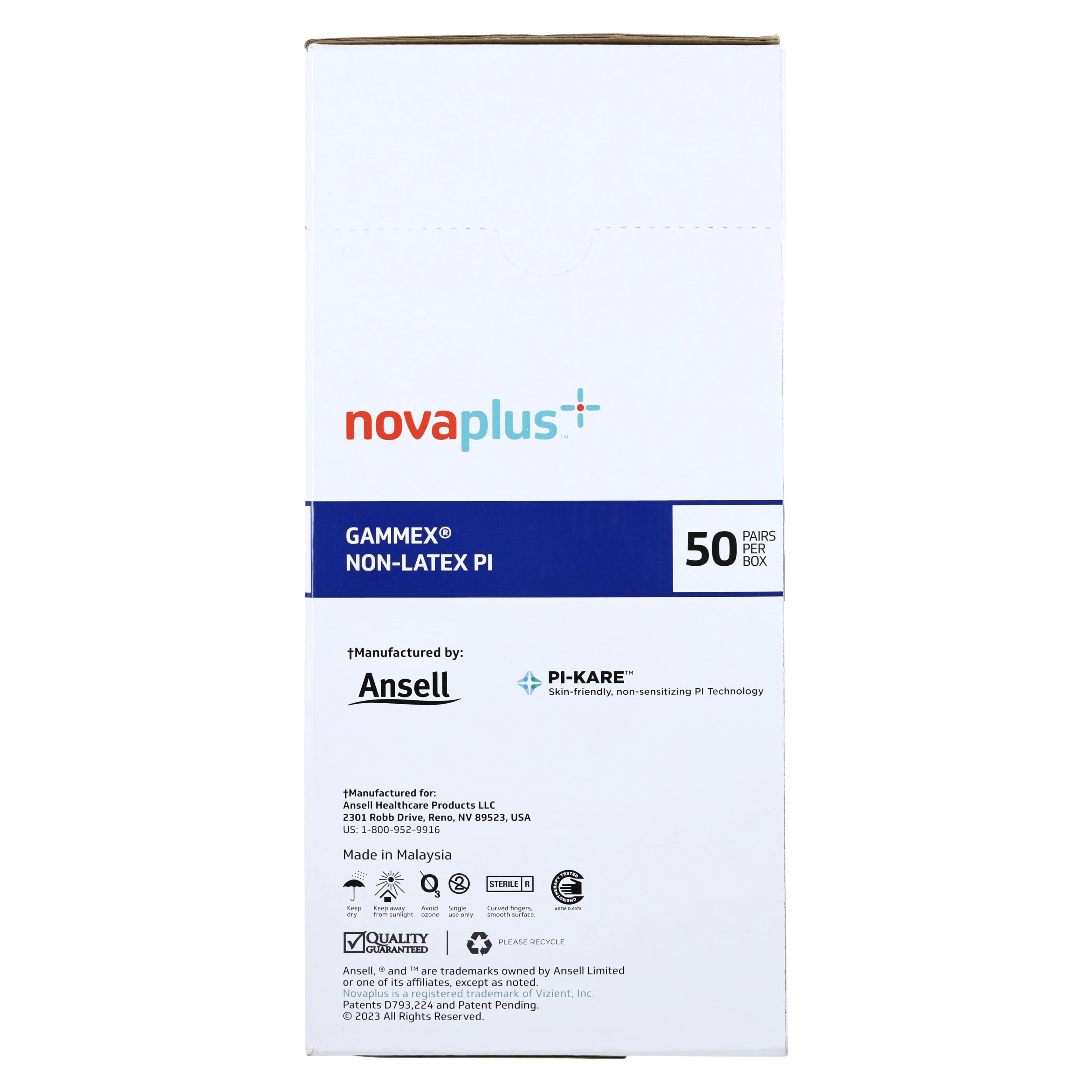 Ansell Gammex Non-Latex Surgical Gloves, Size 7.5, White, Chemo Tested thumbnail 6