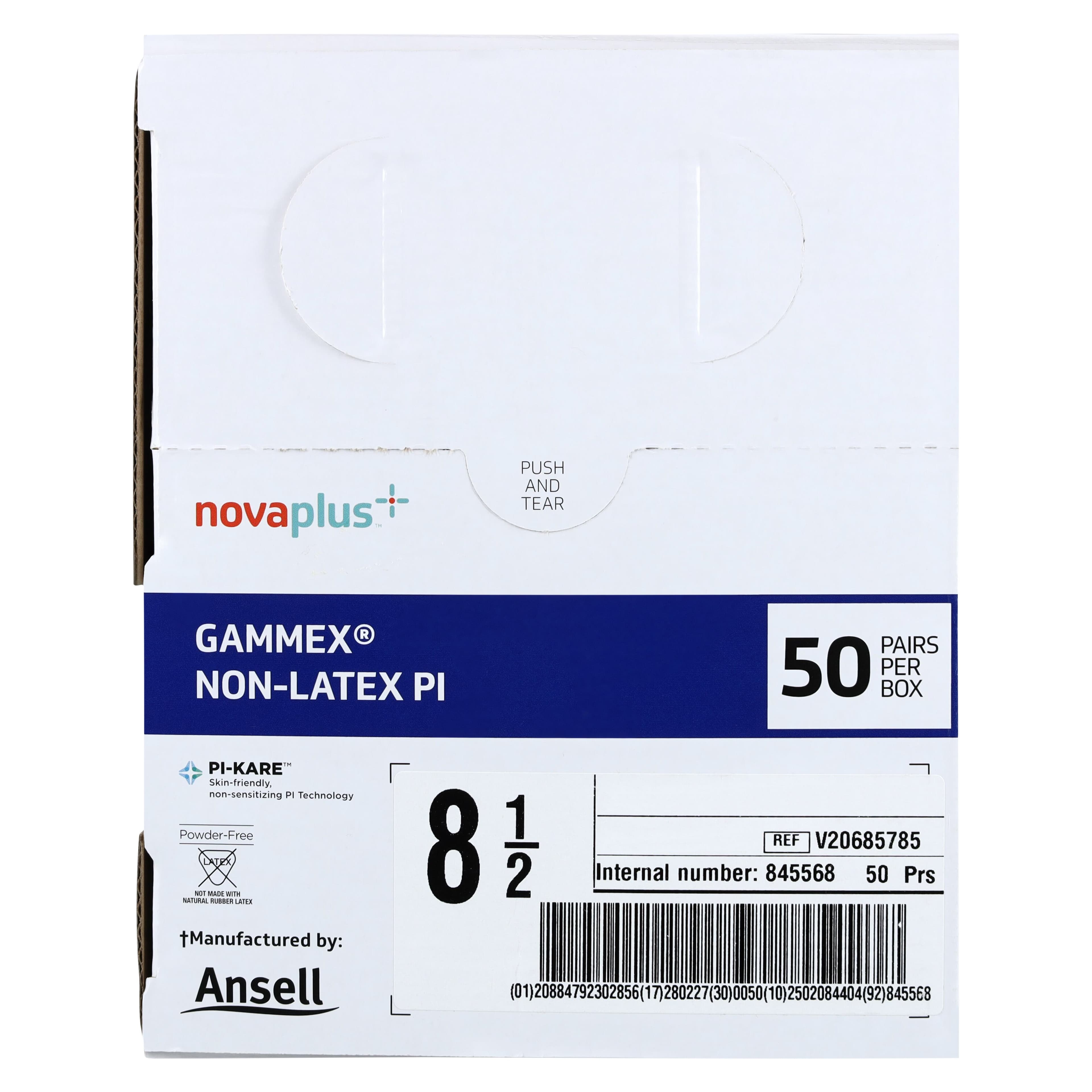 Ansell Gammex Non-Latex Polyisoprene Surgical Gloves, Size 8.5, White, 50/Box thumbnail 4