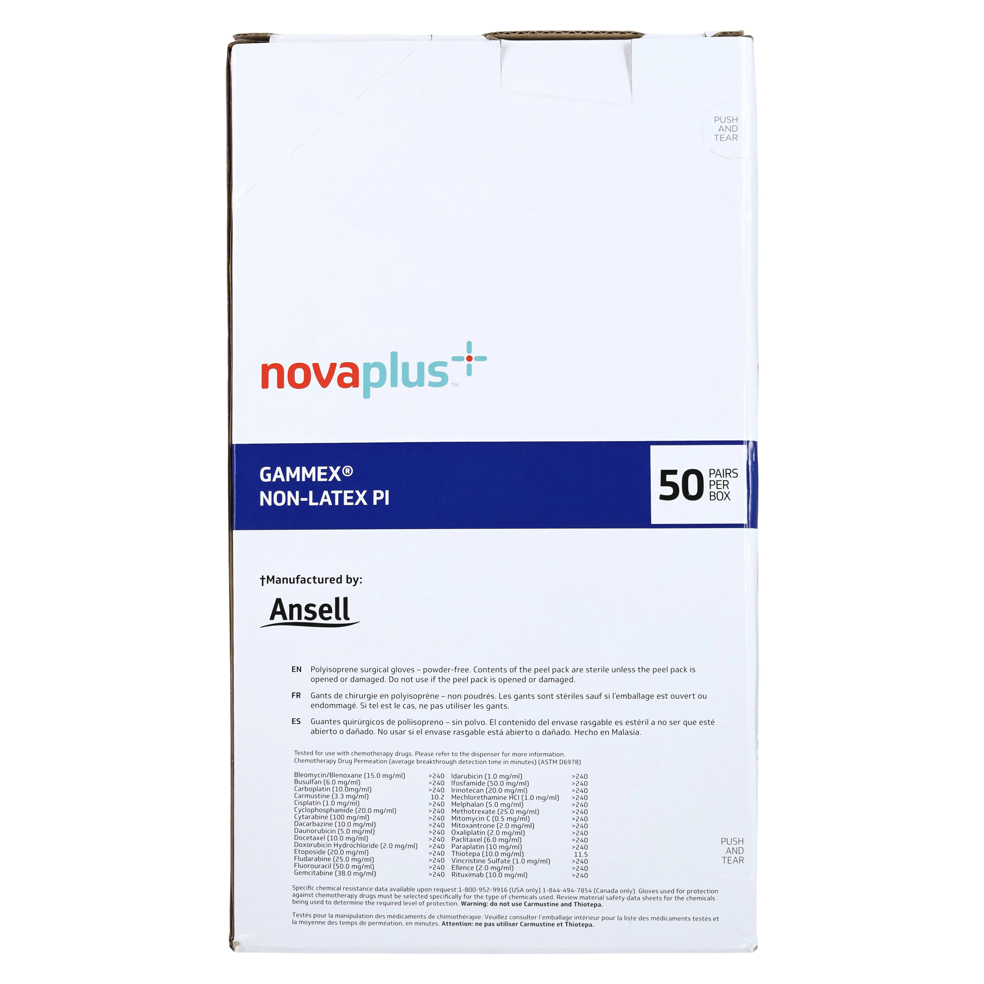 Ansell Gammex Non-Latex Polyisoprene Surgical Gloves, Size 8.5, White, 50/Box thumbnail 6