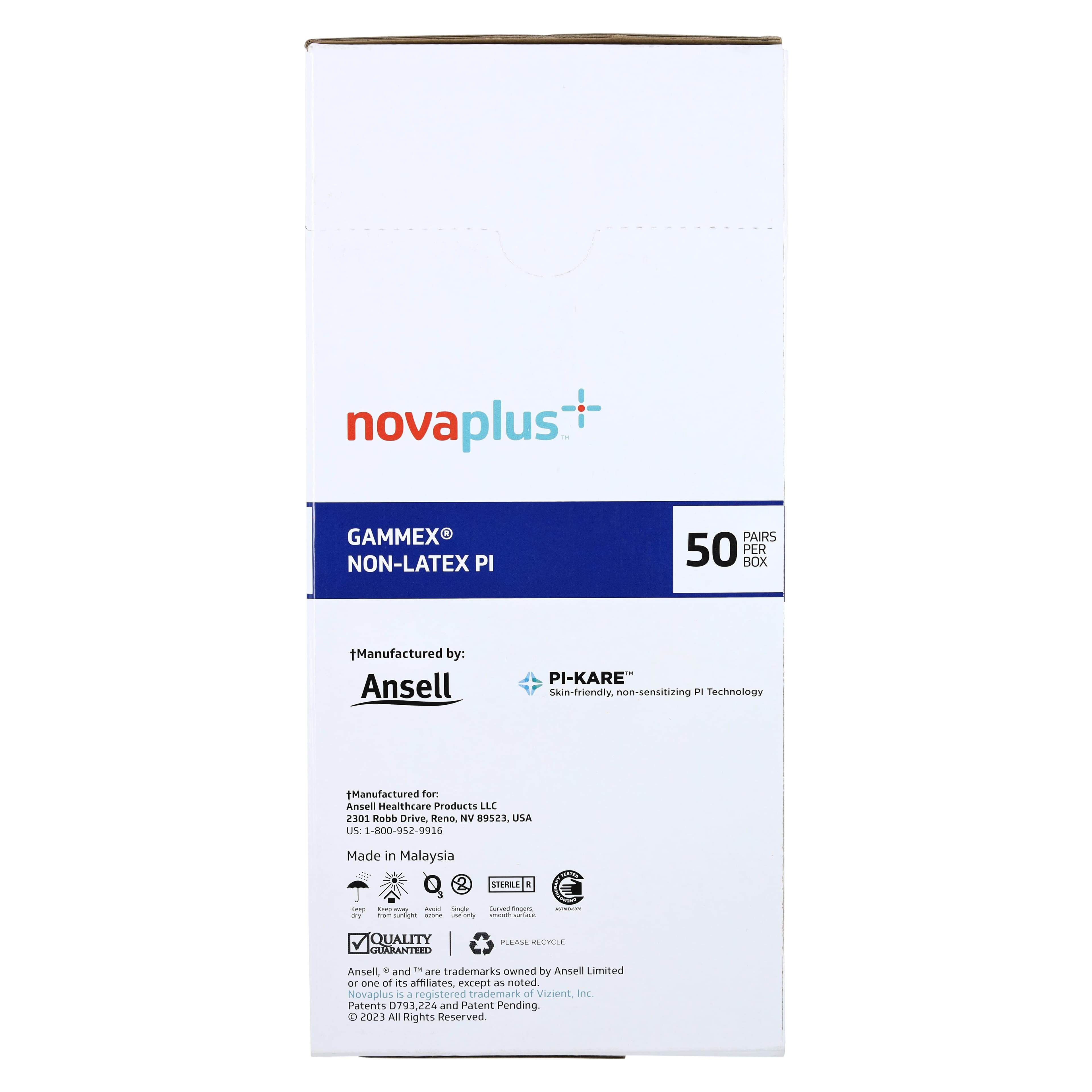 Ansell Gammex Non-Latex Surgical Gloves, Size 8, White, Chemo Tested, PI thumbnail 5