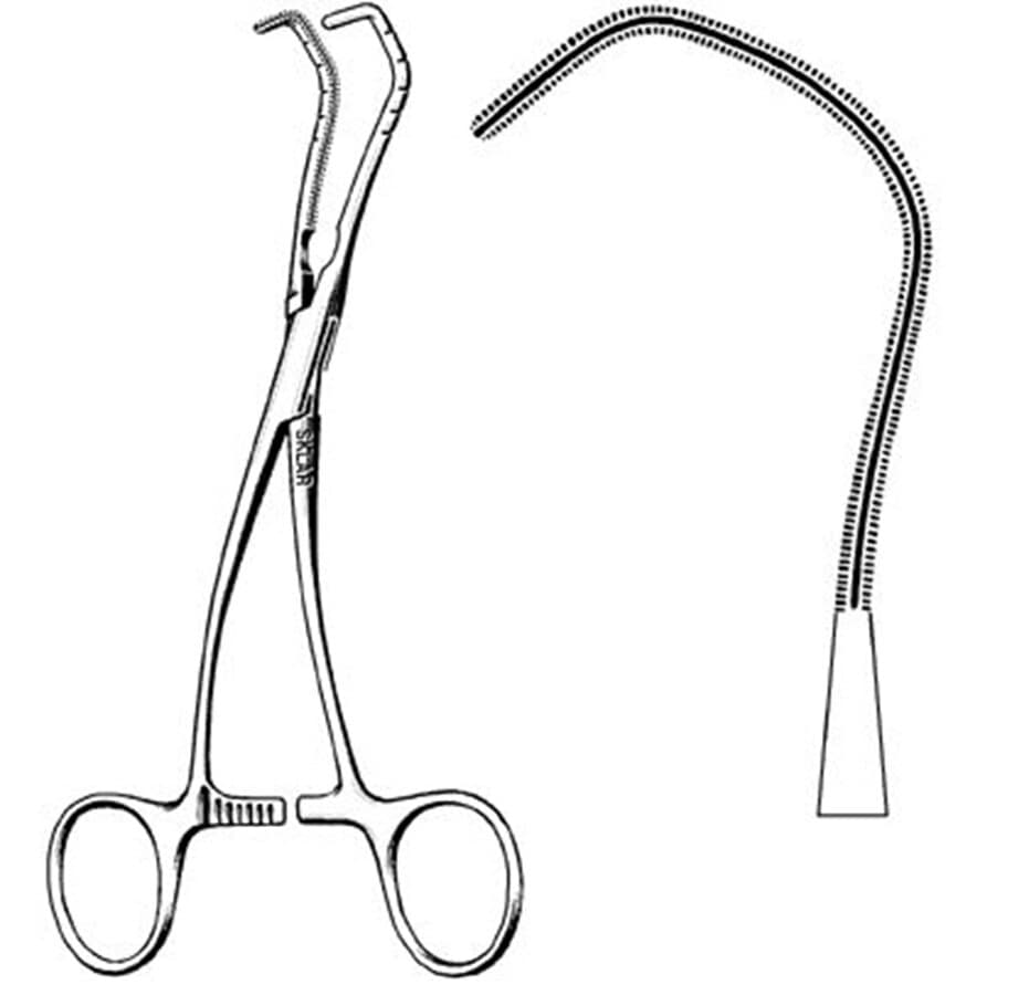 Cooley-Derra Anastasia Clamp, 7-1/4", Stainless Steel, Non-Sterile, Reusable, Each - COOLEY-DERRA ANAS CLP LG - Image 1