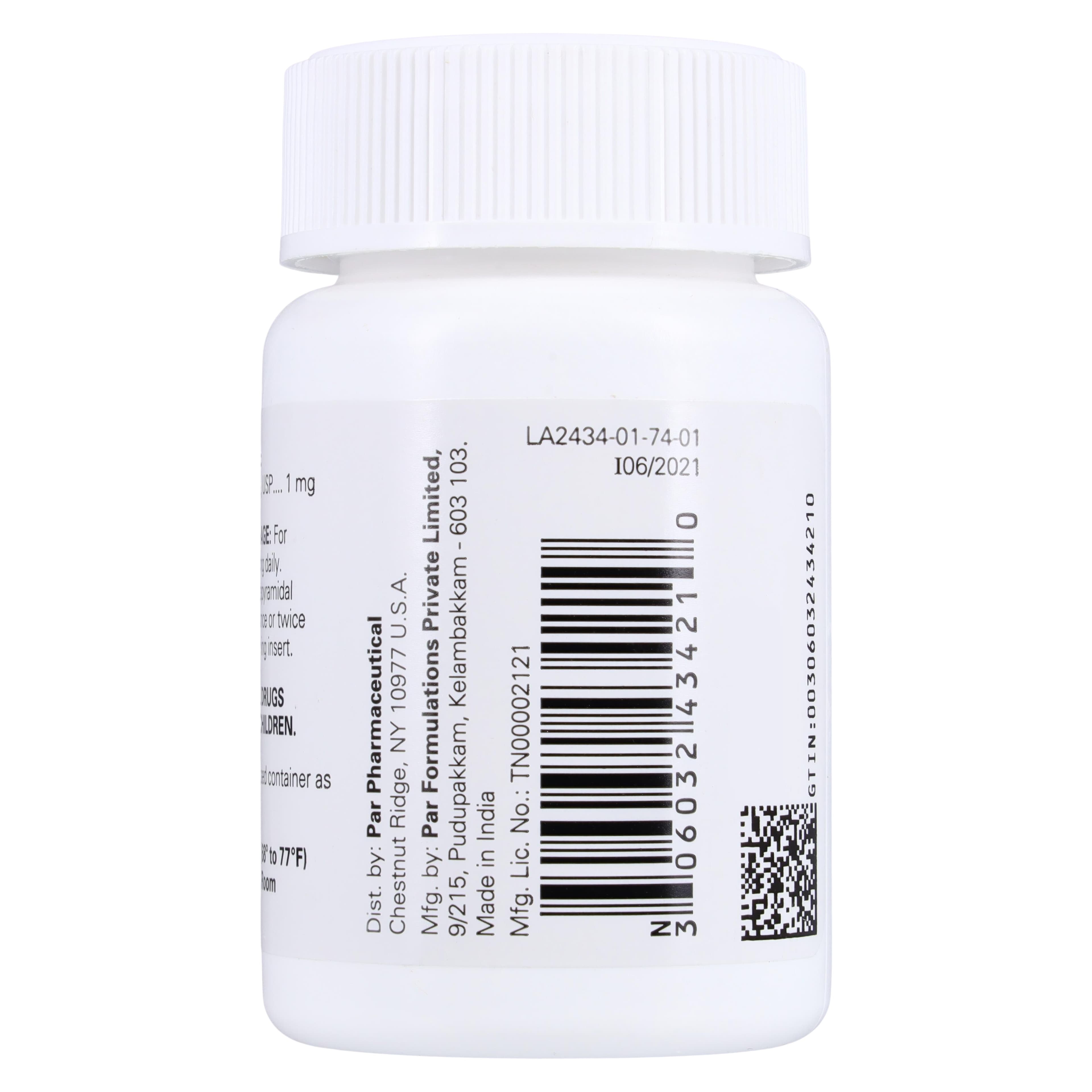 Benztropine Mesylate Tablets, 1 mg, 100 Count Bottle thumbnail 3