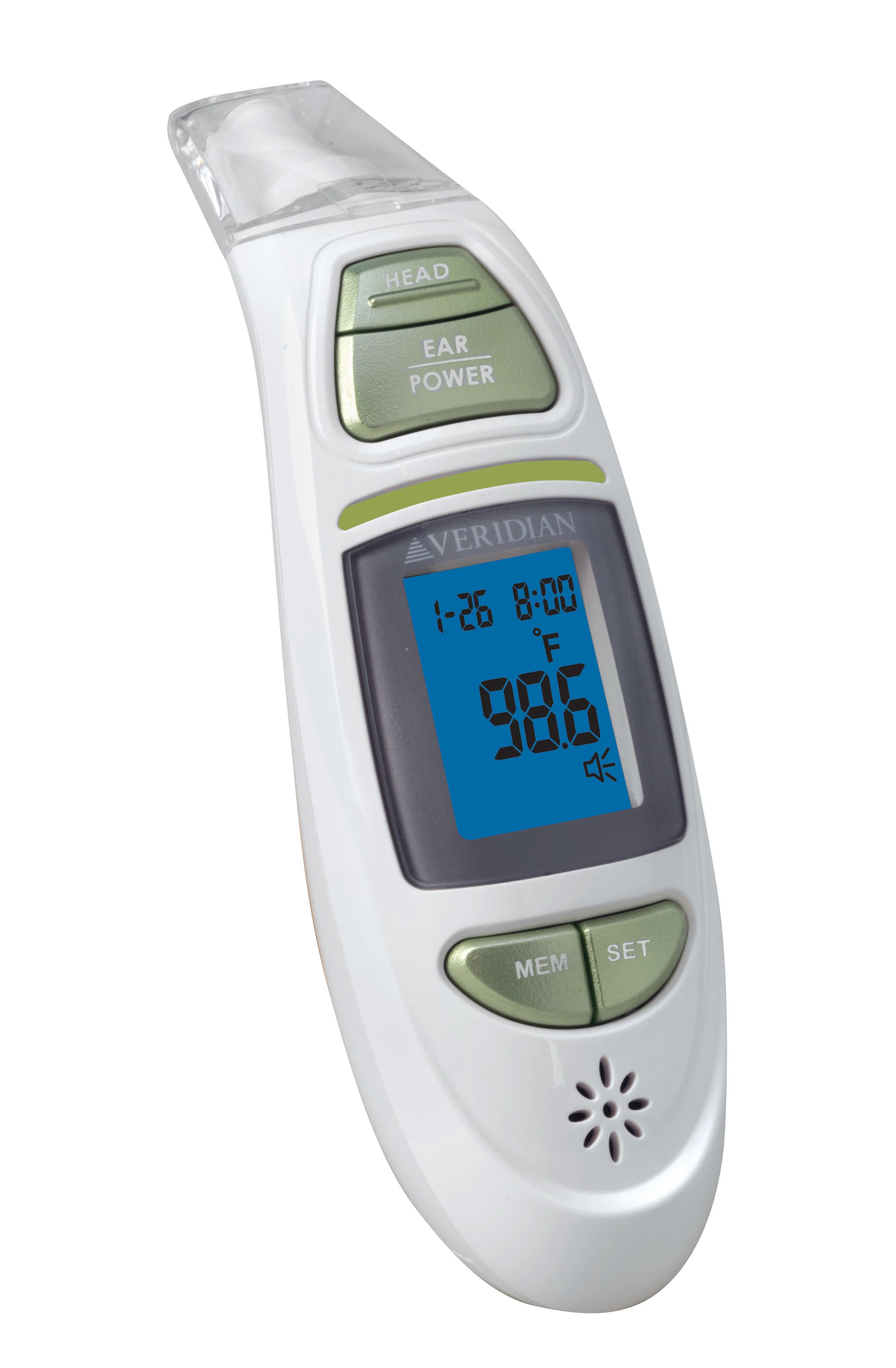 Veridian Healthcare Talking Infrared Thermometer, Reusable, 24/Case - Thermometer Infrared Talking - Image 1