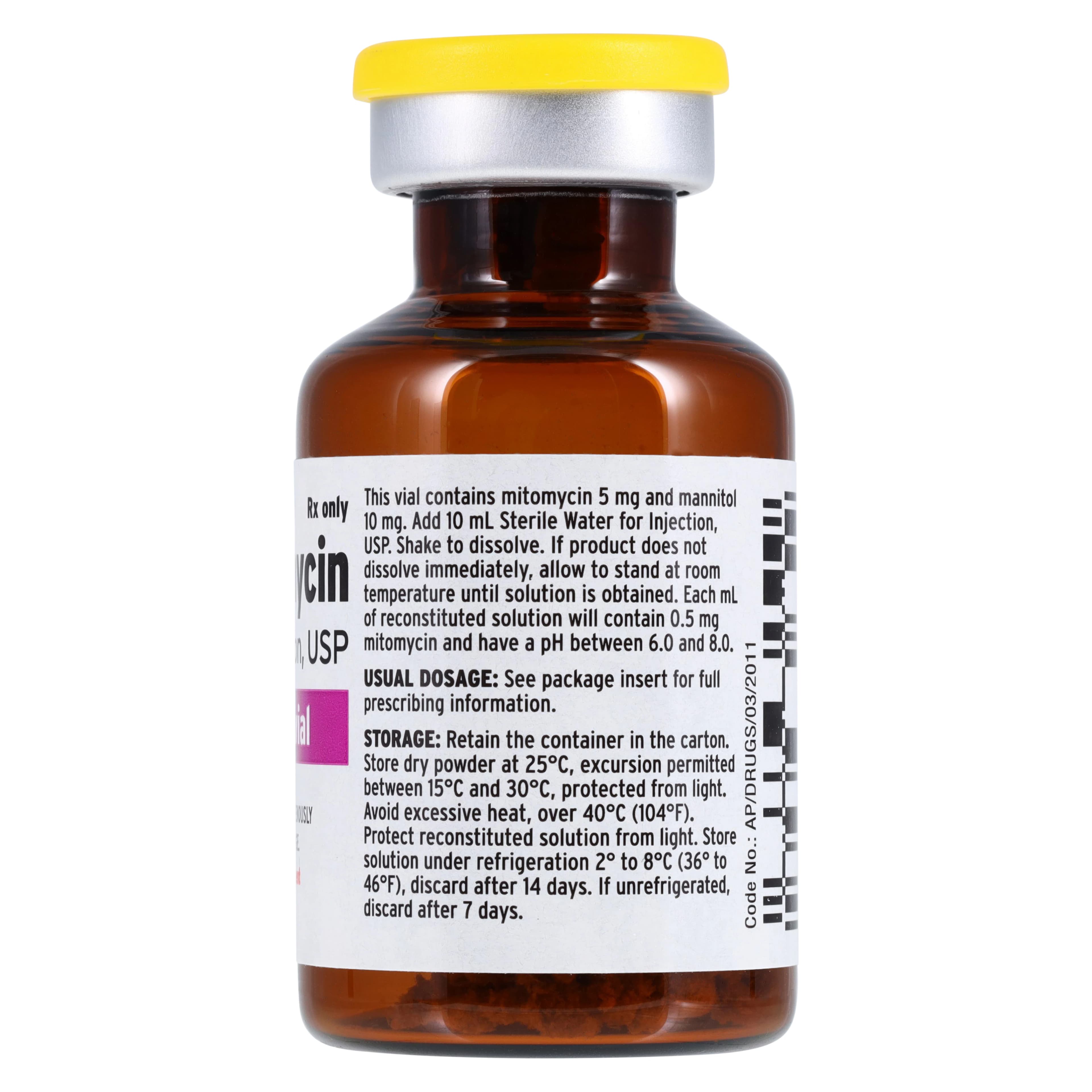Mitomycin Injection, Lyophilized, 5 mg/vial, Single-Dose Vial, 15 mL, Fresenius Kabi thumbnail 3