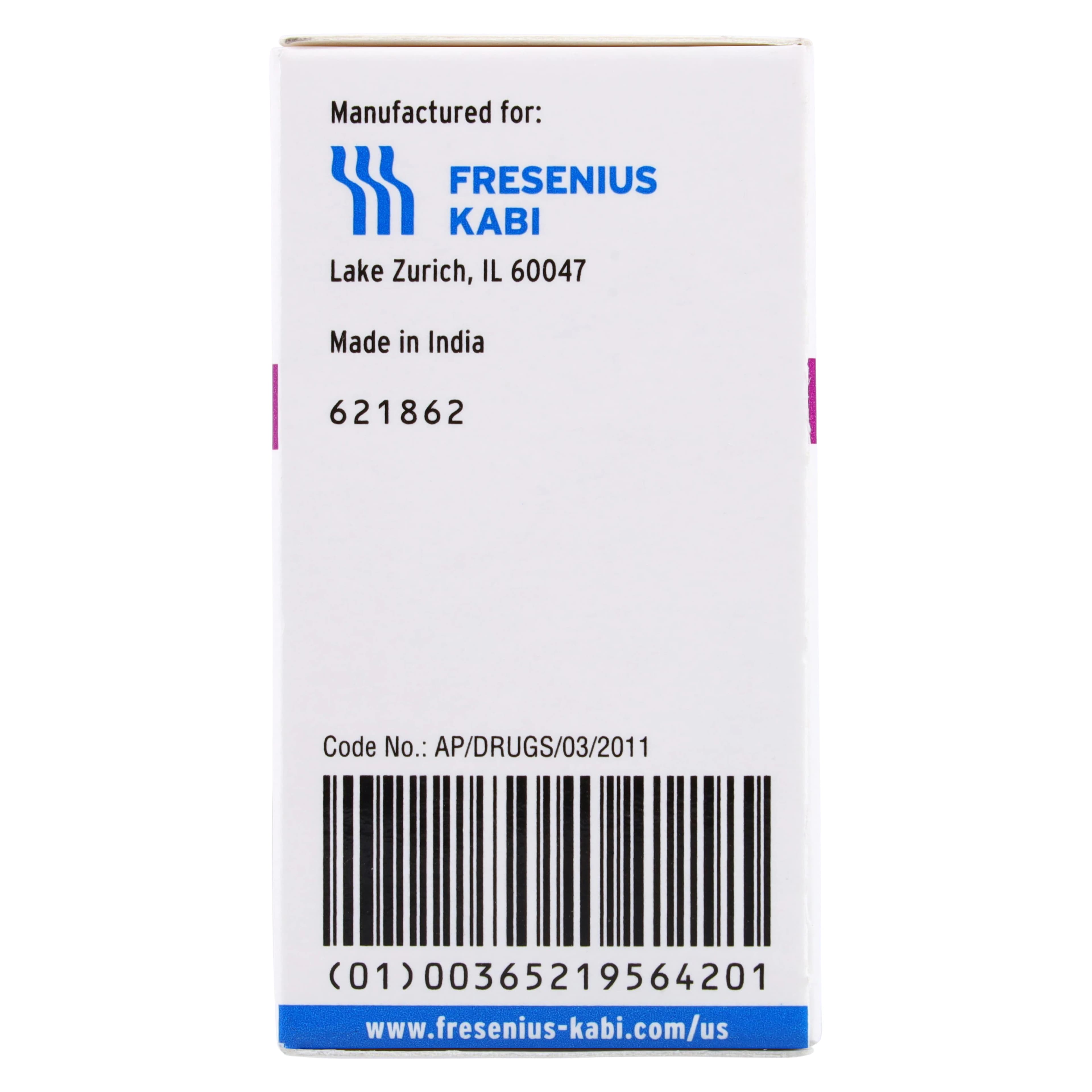 Mitomycin Injection, Lyophilized, 5 mg/vial, Single-Dose Vial, 15 mL, Fresenius Kabi thumbnail 6