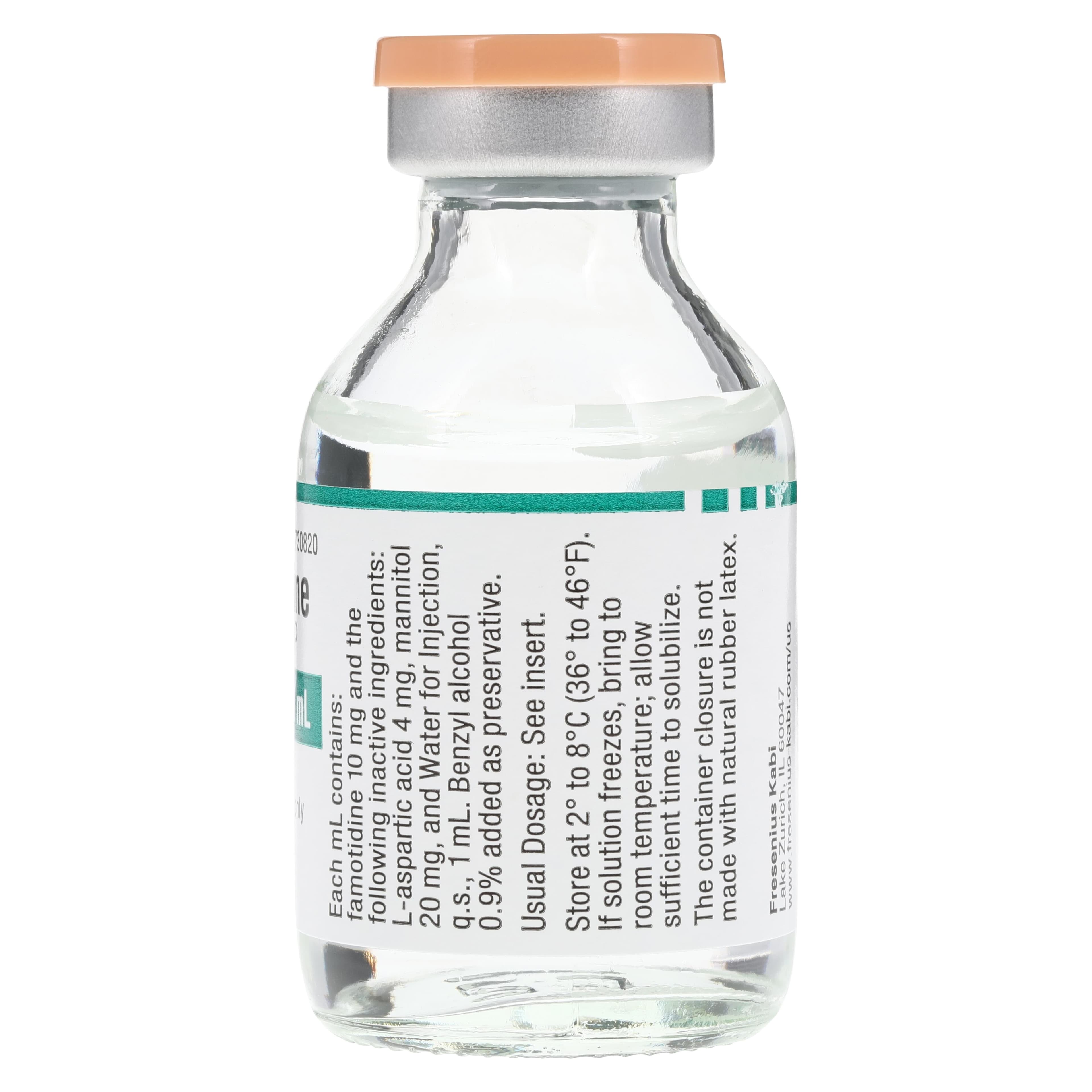 Famotidine Injection 10 mg/mL, 20 mL Multi-Dose Vial, 10/Package (Fresenius Kabi) thumbnail 3
