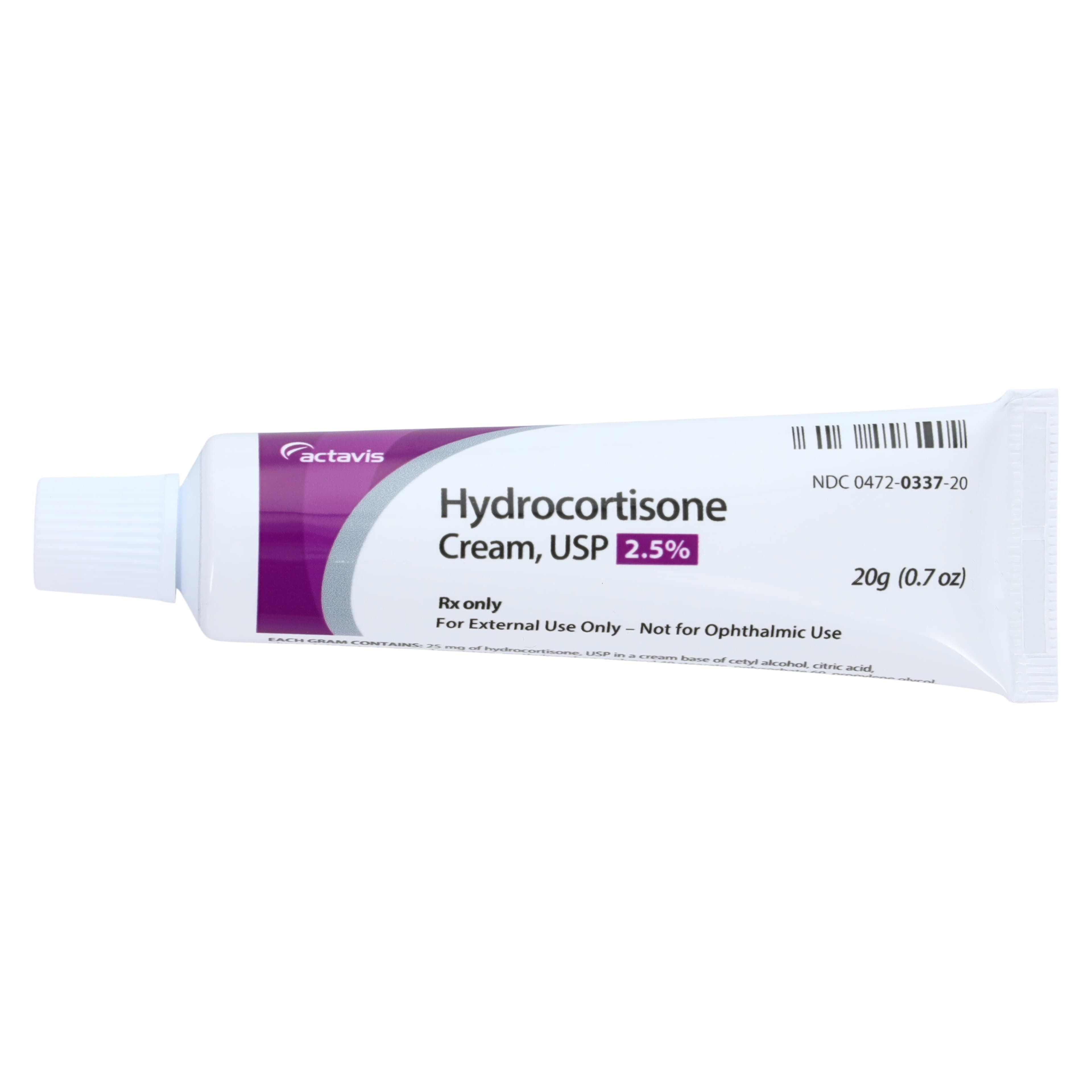 Hydrocortisone 2.5% Topical Cream, Rx, 20 g Tube (Teva Pharmaceuticals) thumbnail 2
