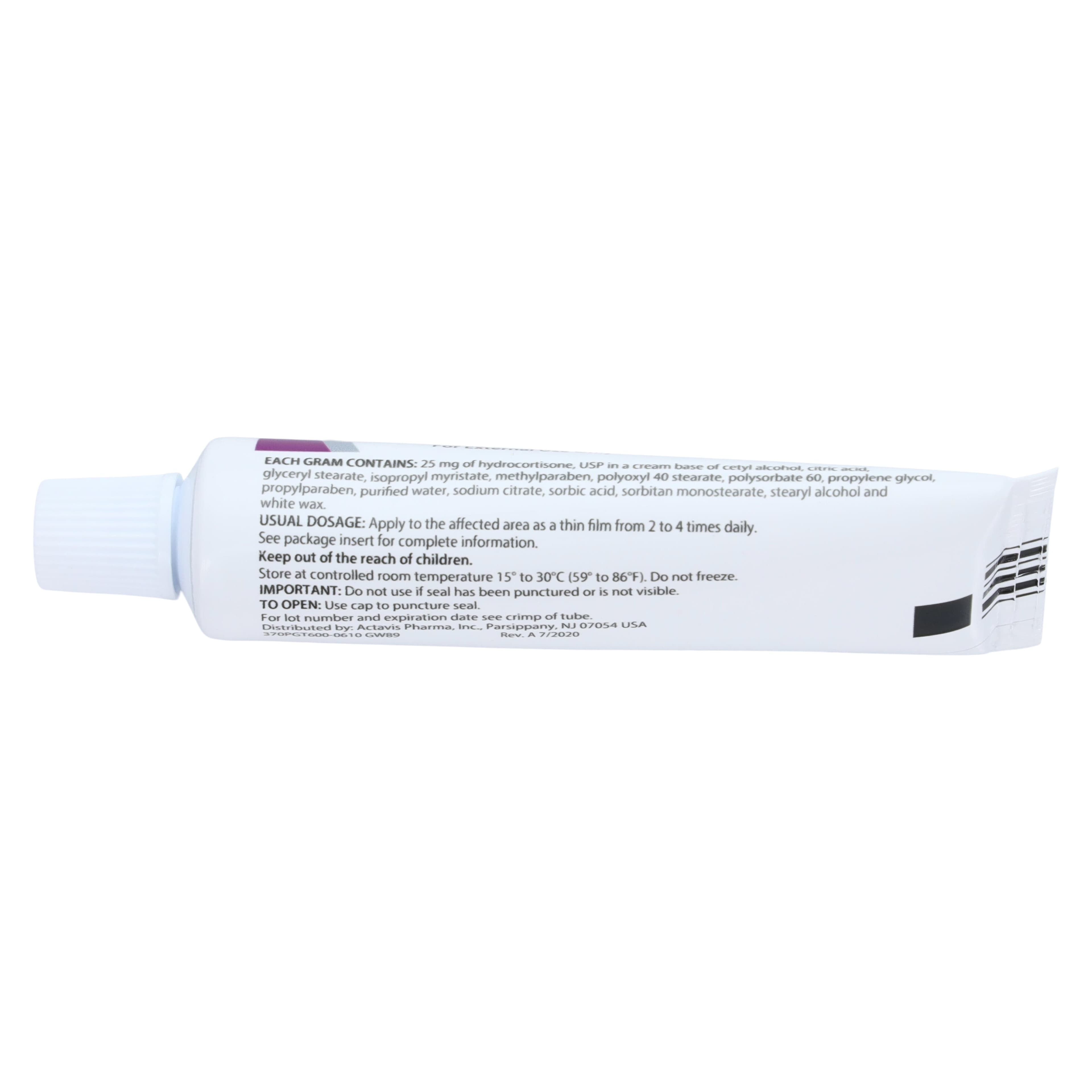 Hydrocortisone 2.5% Topical Cream, Rx, 20 g Tube (Teva Pharmaceuticals) thumbnail 3