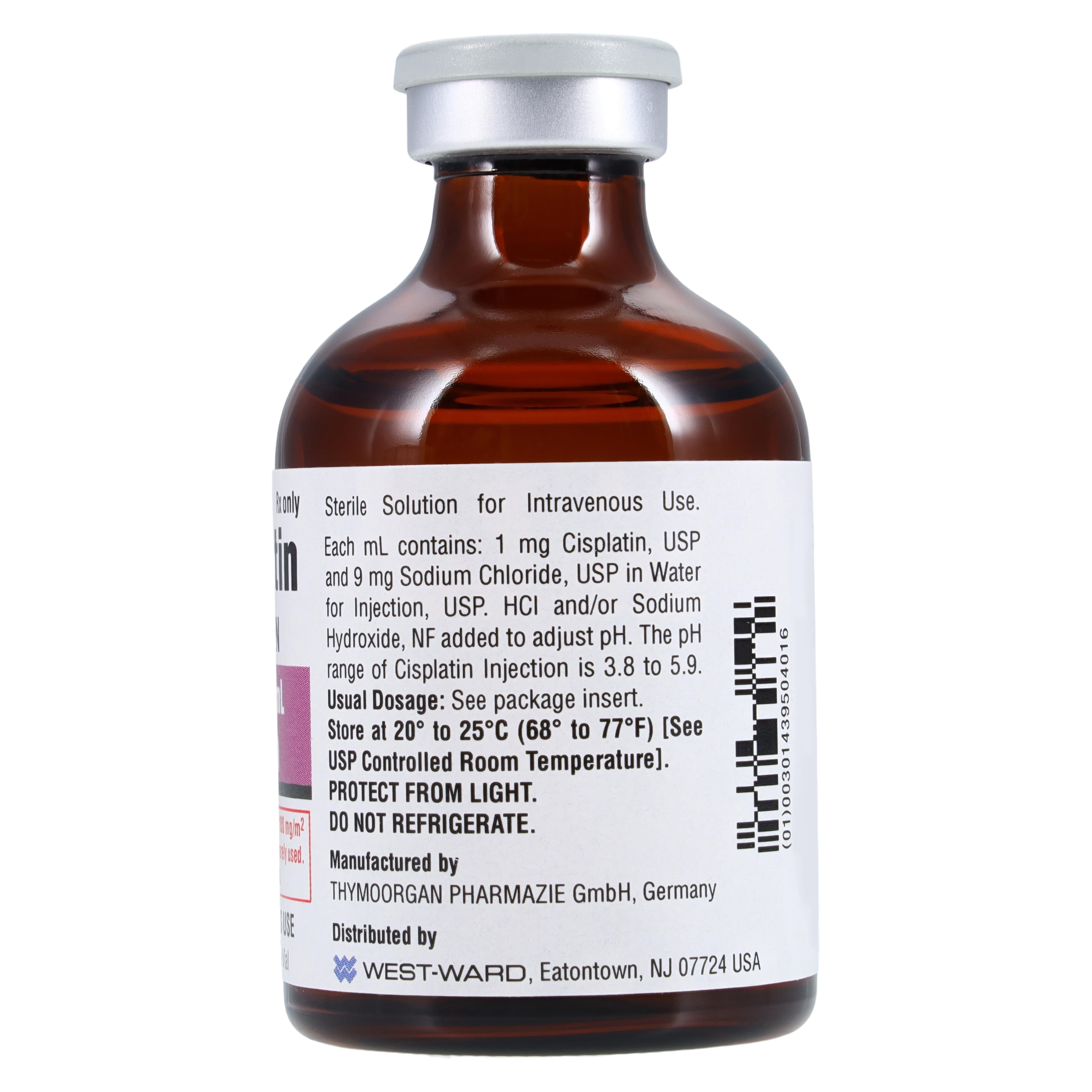 Cisplatin Injection 1 mg/mL, 50 mL Multiple-Dose Vial (MDV) thumbnail 3