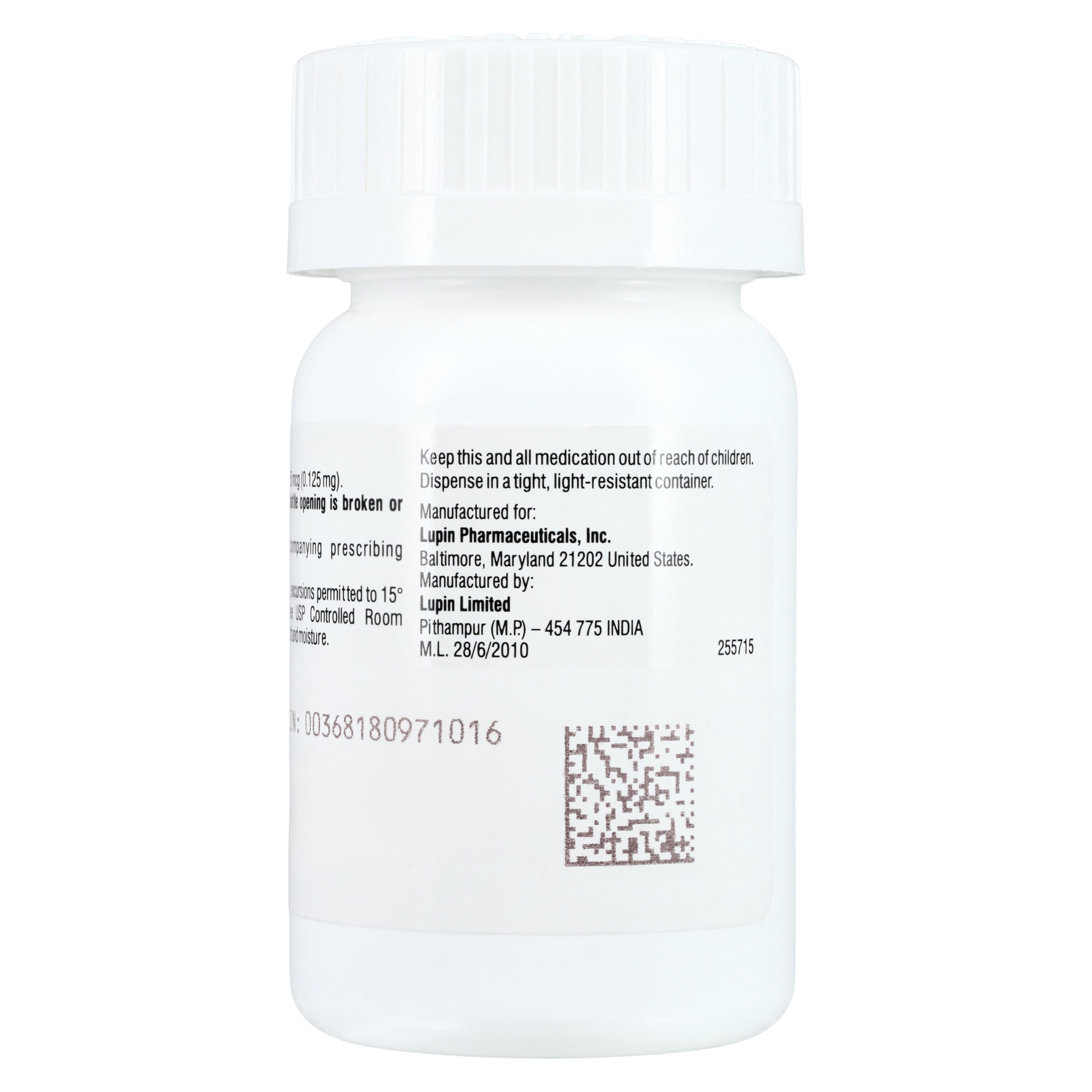 Levothyroxine Sodium Tablets, 0.125mg, 100/Bottle thumbnail 3