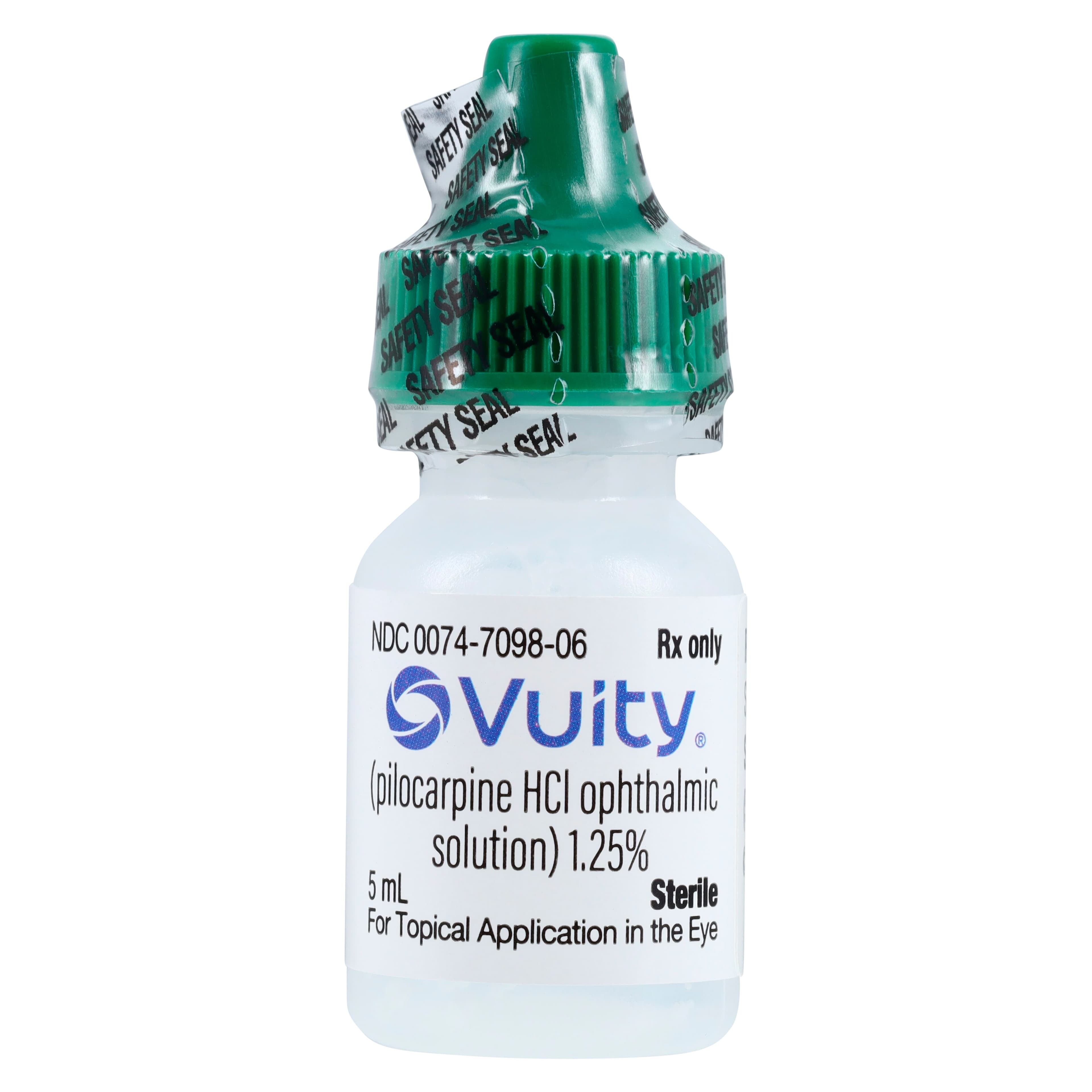 Vuity (Pilocarpine HCl) Ophthalmic Solution 1.25%, 5 mL Bottle thumbnail 2
