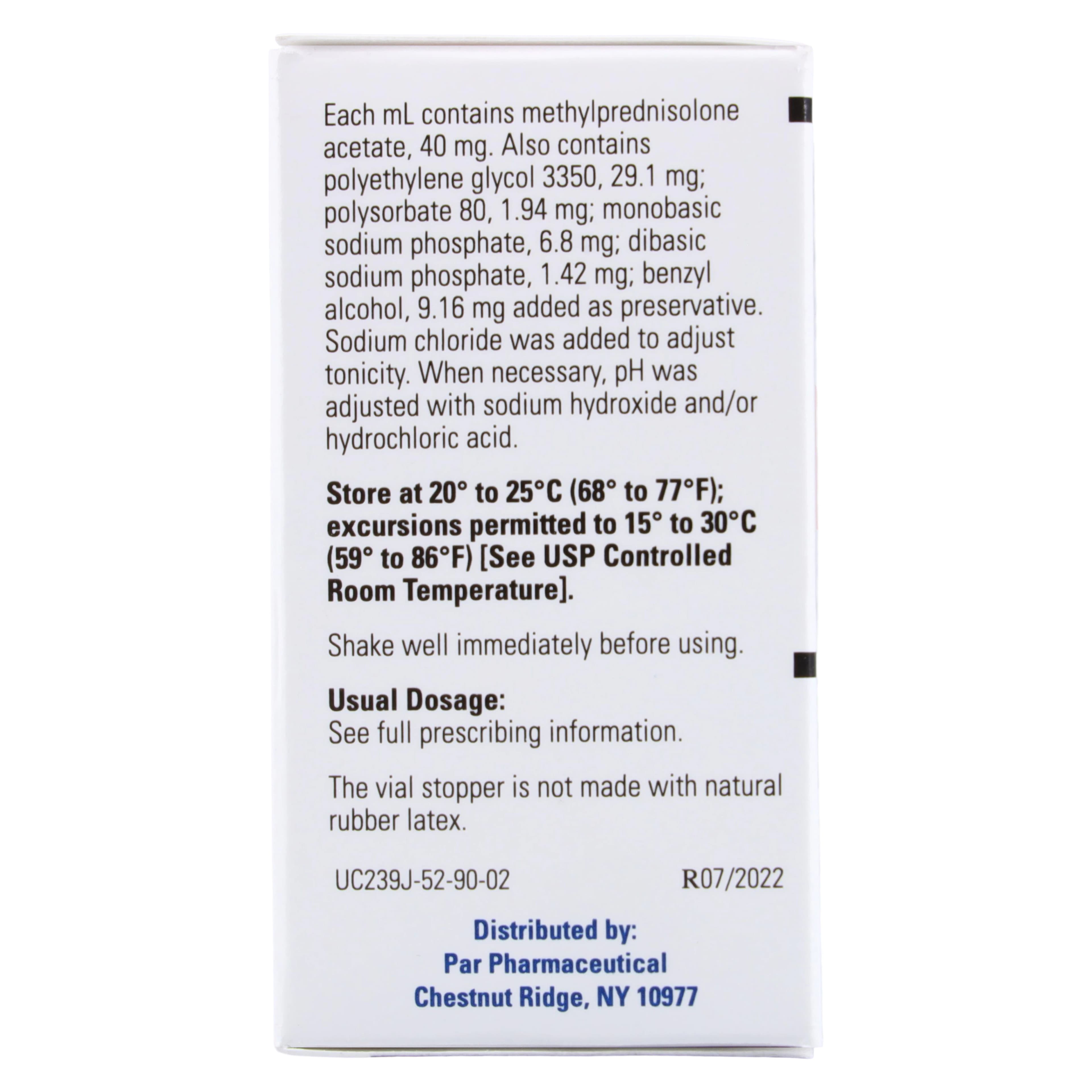 Methylprednisolone Acetate Injection 40mg/mL, MDV, 10mL Vial thumbnail 4