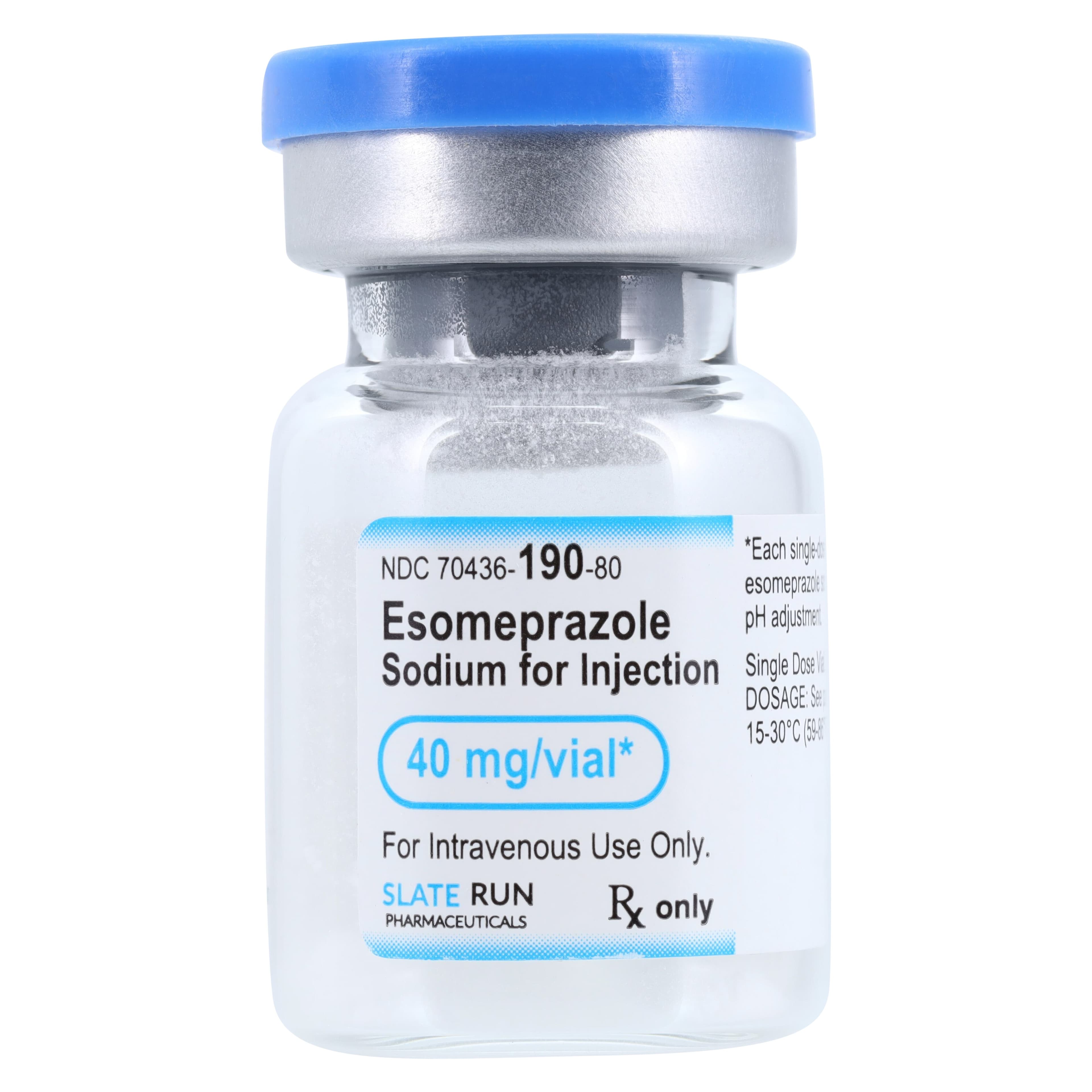 Esomeprazole Sodium Injection, 40 mg/vial, Single-Dose Vial, 10/Package, Slate Run thumbnail 2