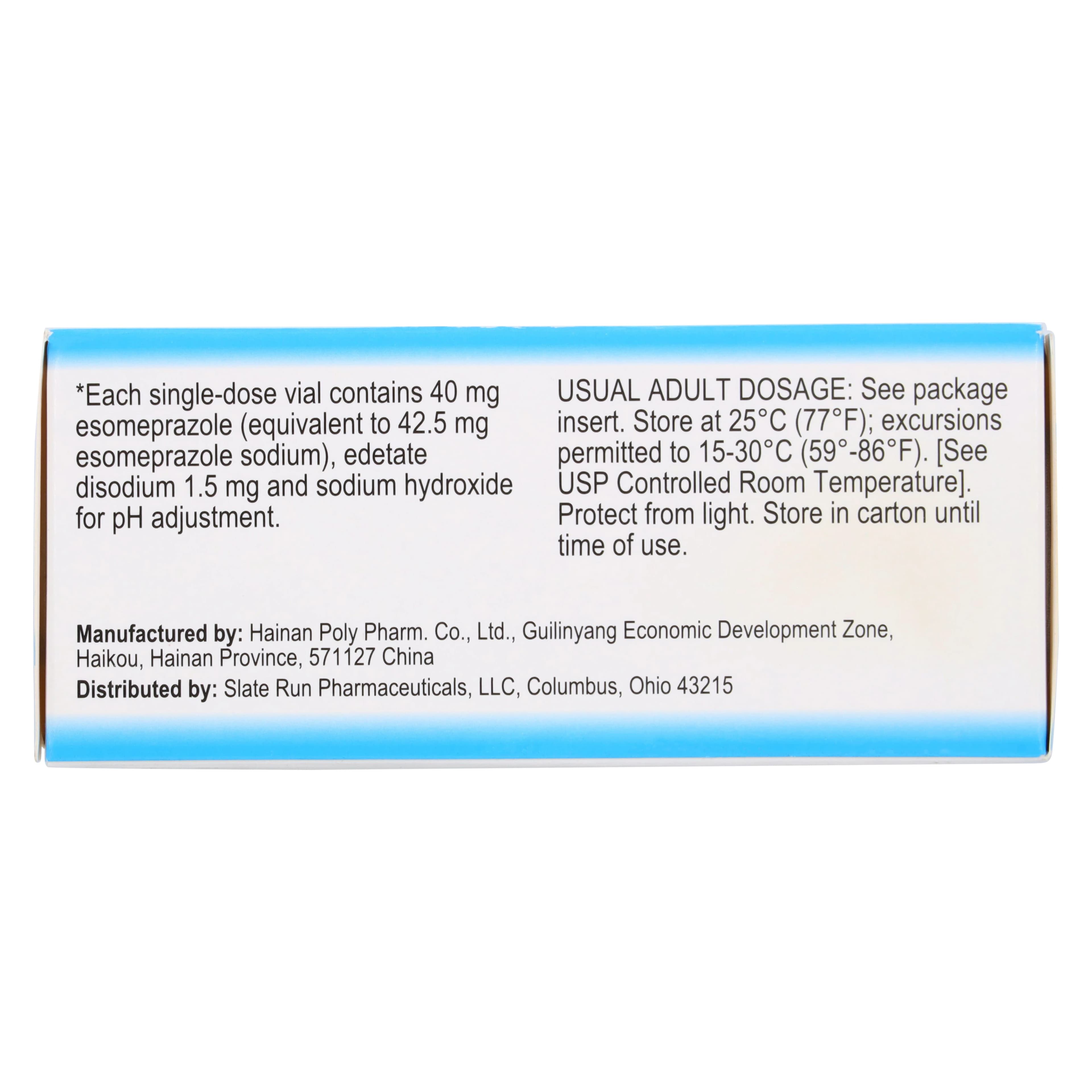 Esomeprazole Sodium Injection, 40 mg/vial, Single-Dose Vial, 10/Package, Slate Run thumbnail 5