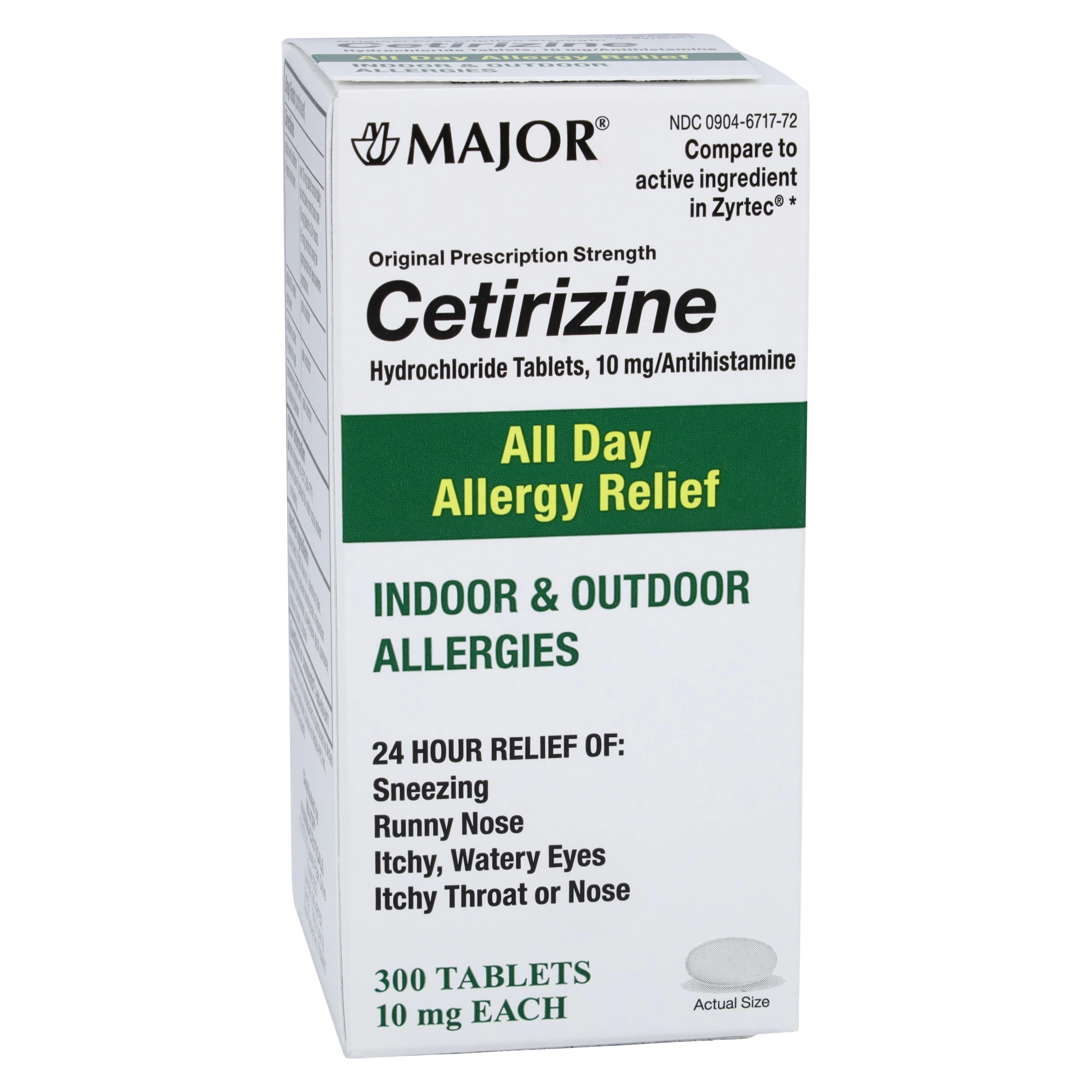 Cetirizine HCl Tablets 10 mg, 300 Count Bottle - Cetirizine HCl Tablets - Image 1