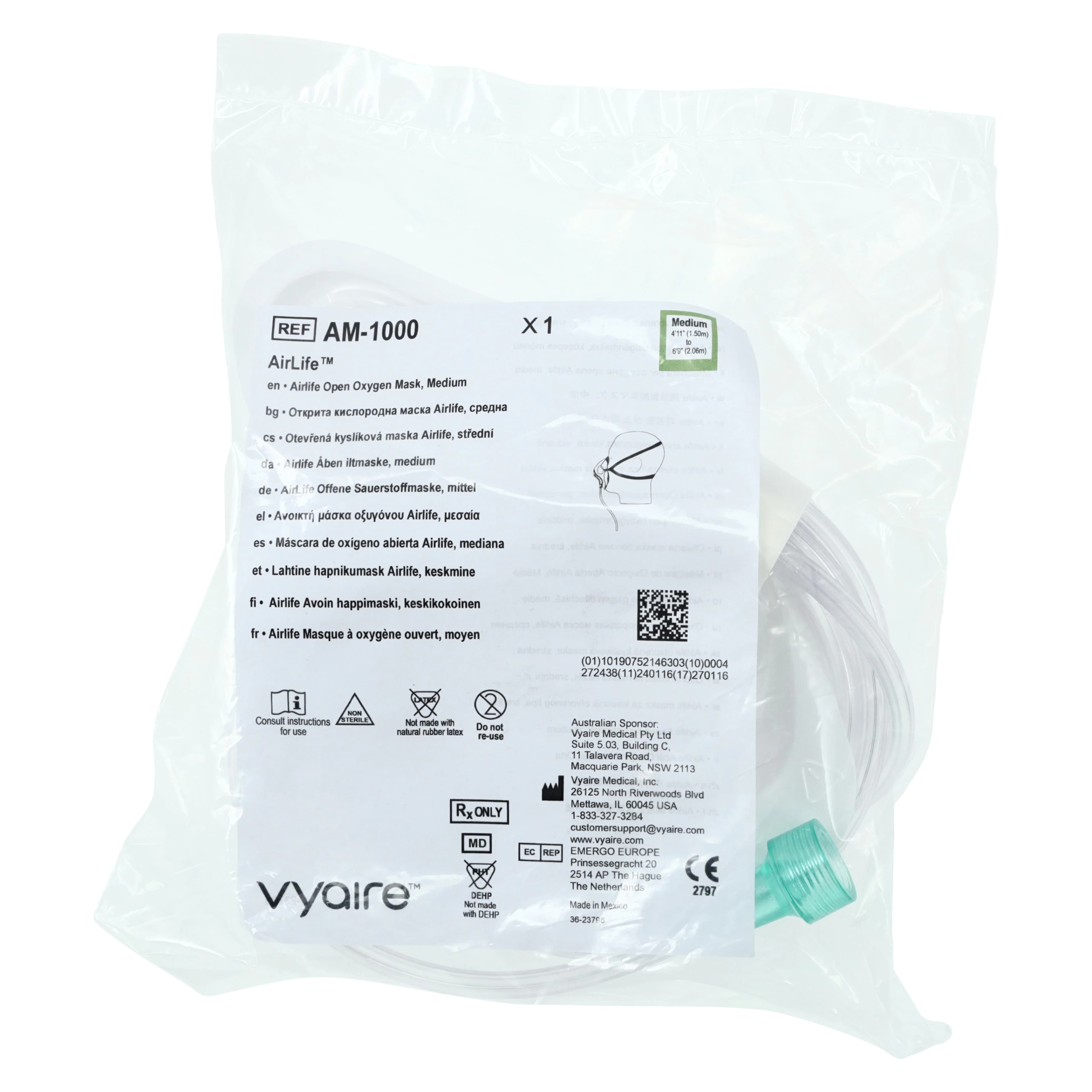 AirLife O2 Mask, Medium, 25/Case thumbnail 2
