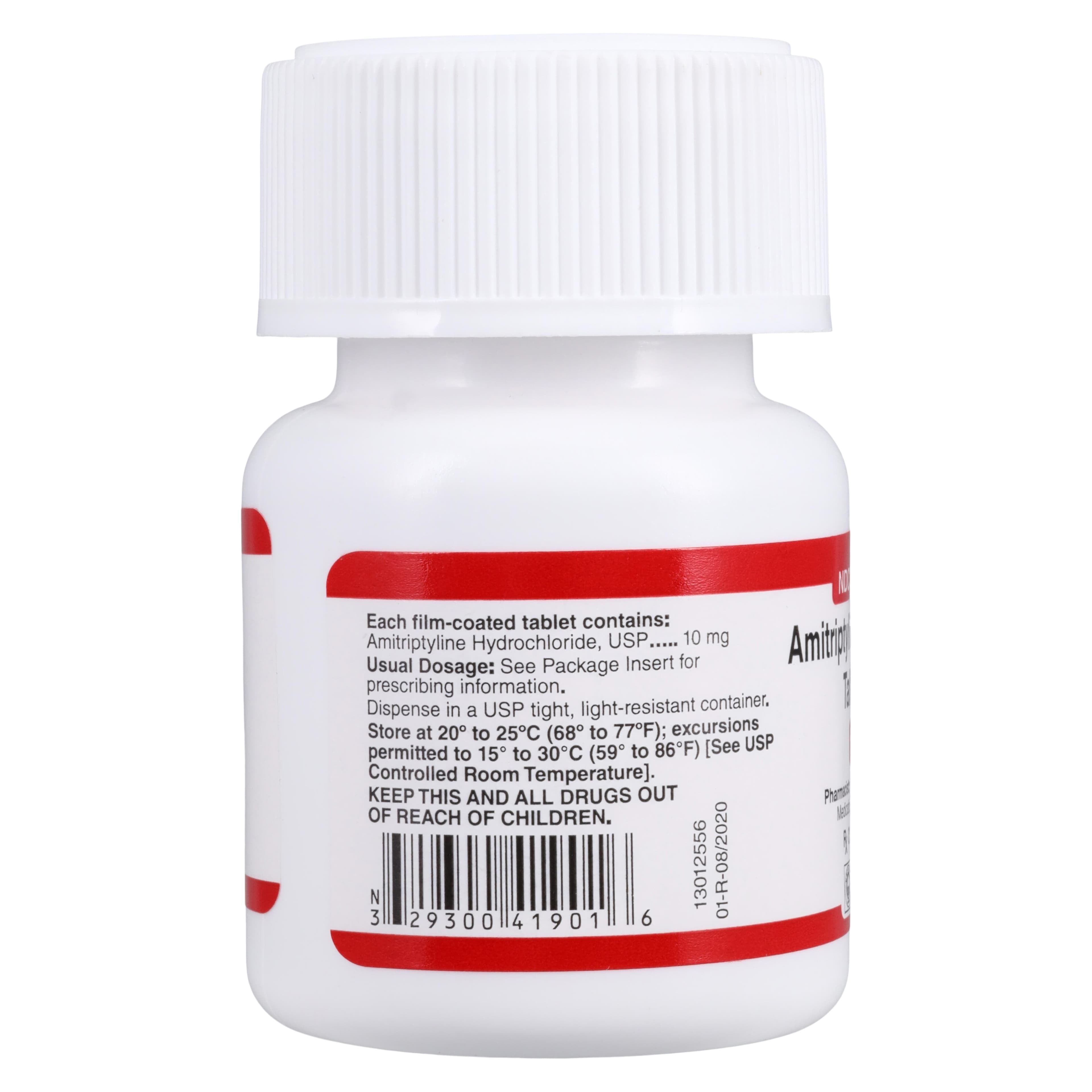 Amitriptyline HCl Tablets, 10mg, 100/Bottle, Unichem Pharmaceuticals thumbnail 2
