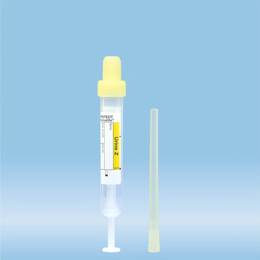 Sarstedt Monovette Urine Collection Tube, 3.2 mL, Yellow Screw Cap, 64/Bag - Monovette Urine Collection Tub - Image 1