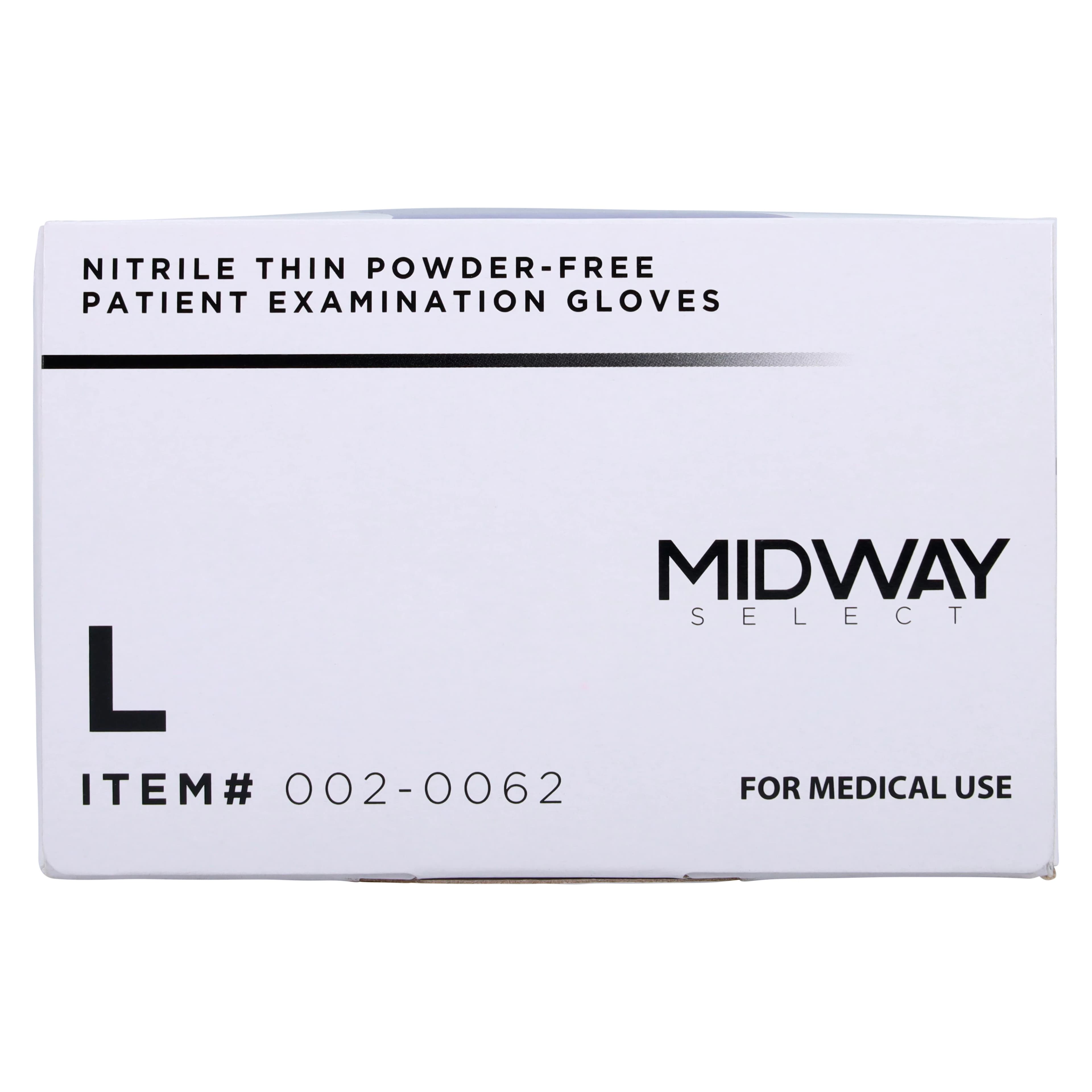 Midway Nitrile Powder-Free Examination Gloves, Large, Purple, Non-Sterile, 300/Box thumbnail 6