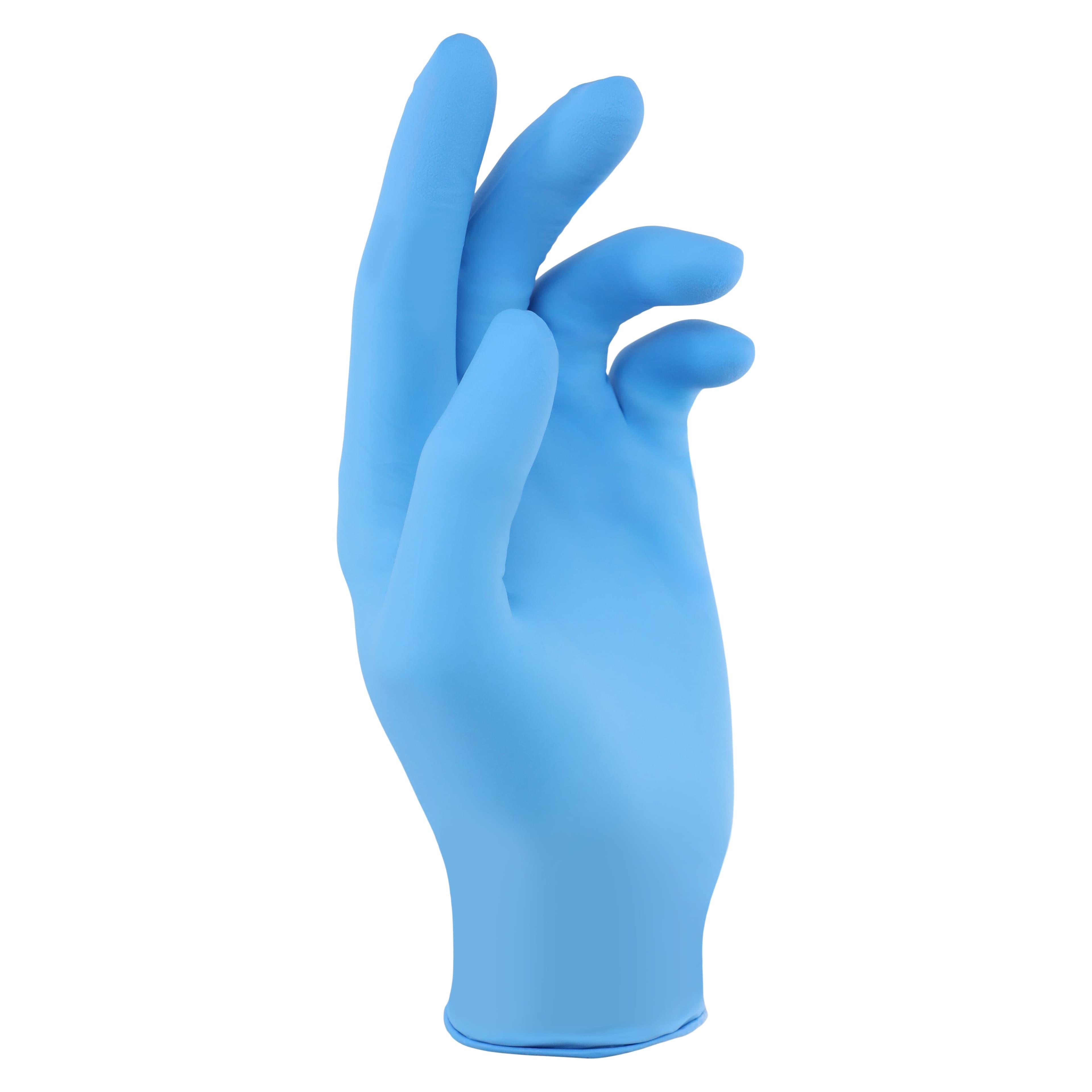 Midway Nitrile Powder-Free Examination Gloves, Medium, Light Blue, Non-Sterile, 200/Box thumbnail 2