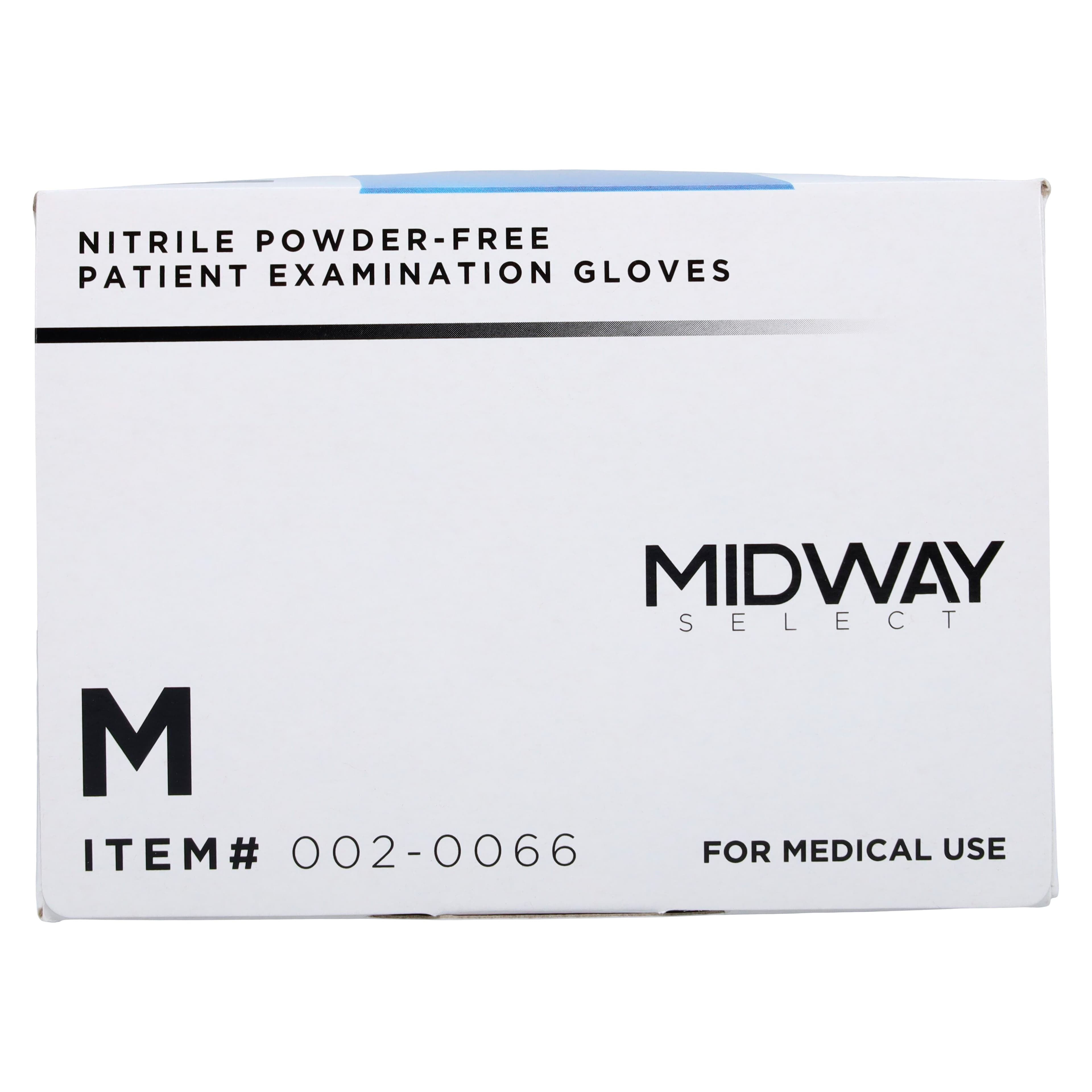 Midway Nitrile Powder-Free Examination Gloves, Medium, Light Blue, Non-Sterile, 200/Box thumbnail 6