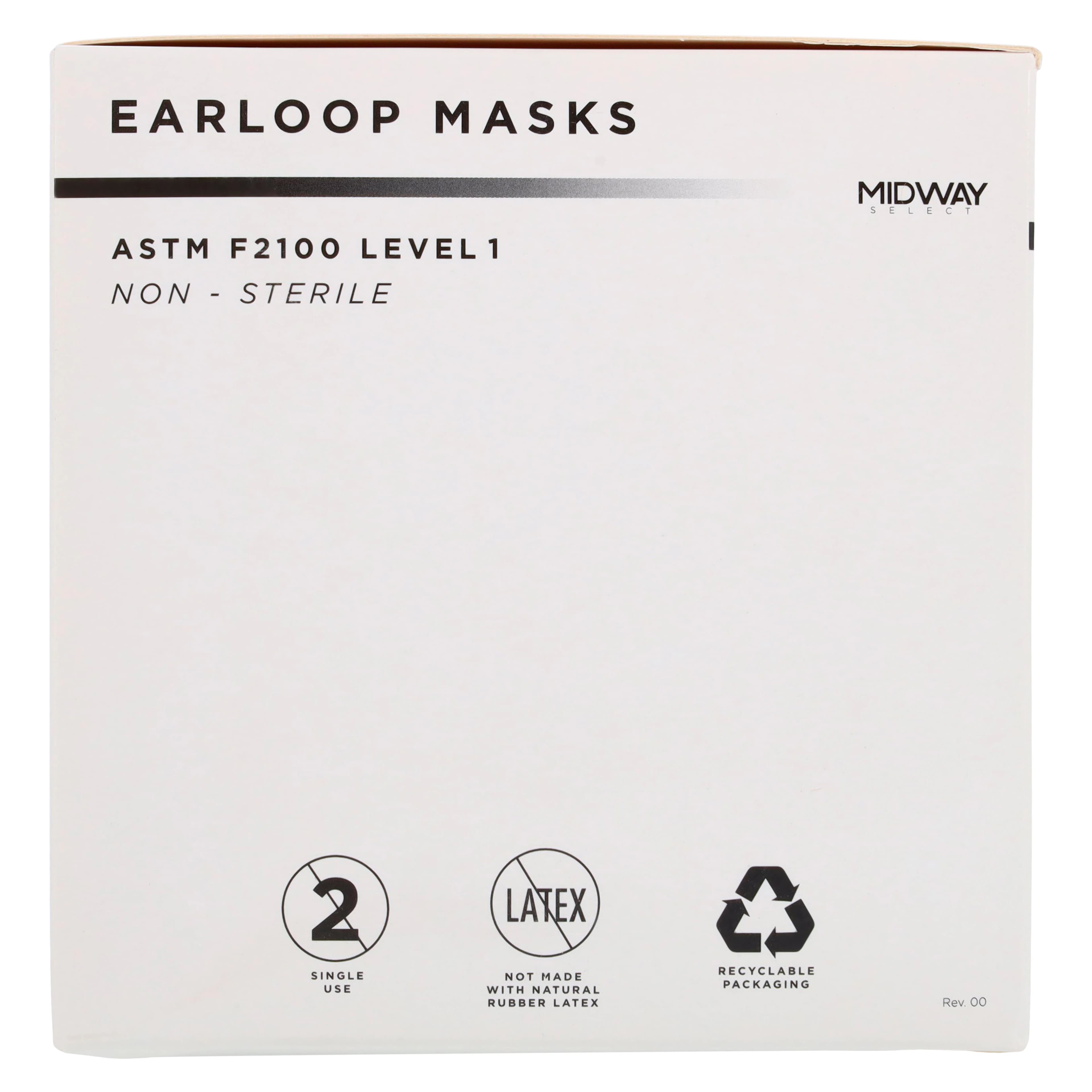Earloop Masks, Blue, ASTM Level 1, Disposable, Latex-Free, 50/Box thumbnail 7