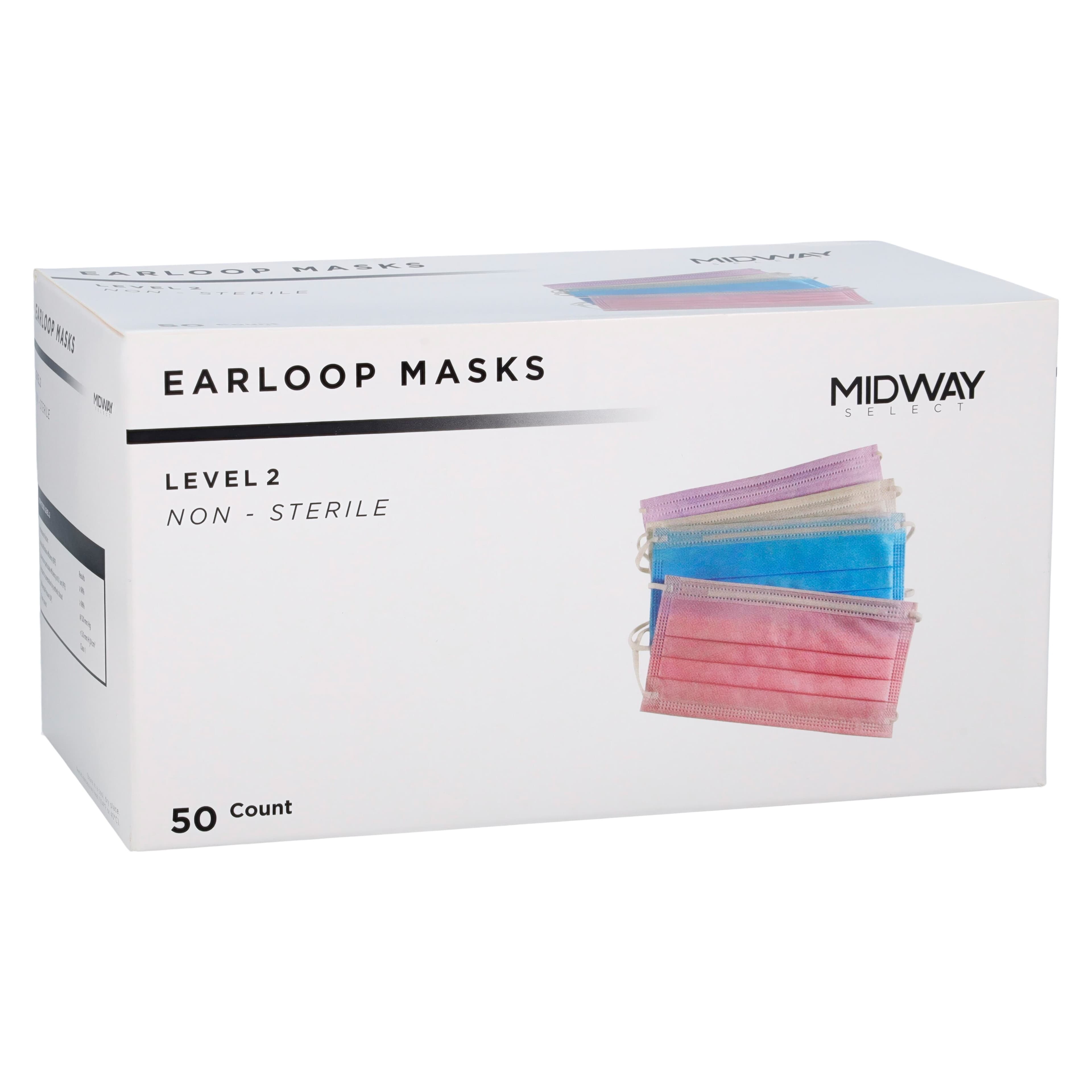 Henry Schein Earloop Masks, ASTM Level 2, Pink, Disposable, Latex-Free, 50/Box thumbnail 3