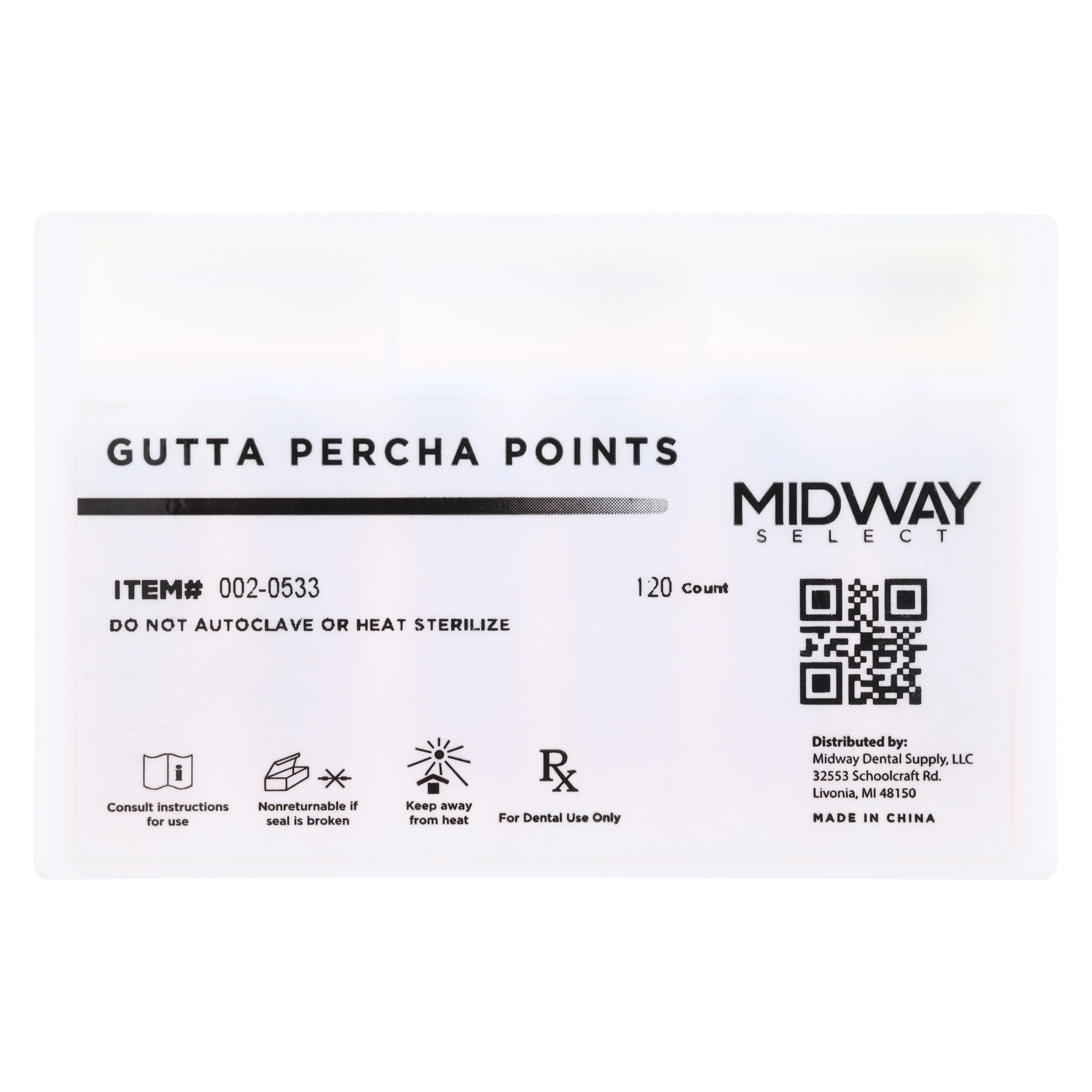 Gutta Percha Points, Taper .02, Size #30, 120/Package thumbnail 2