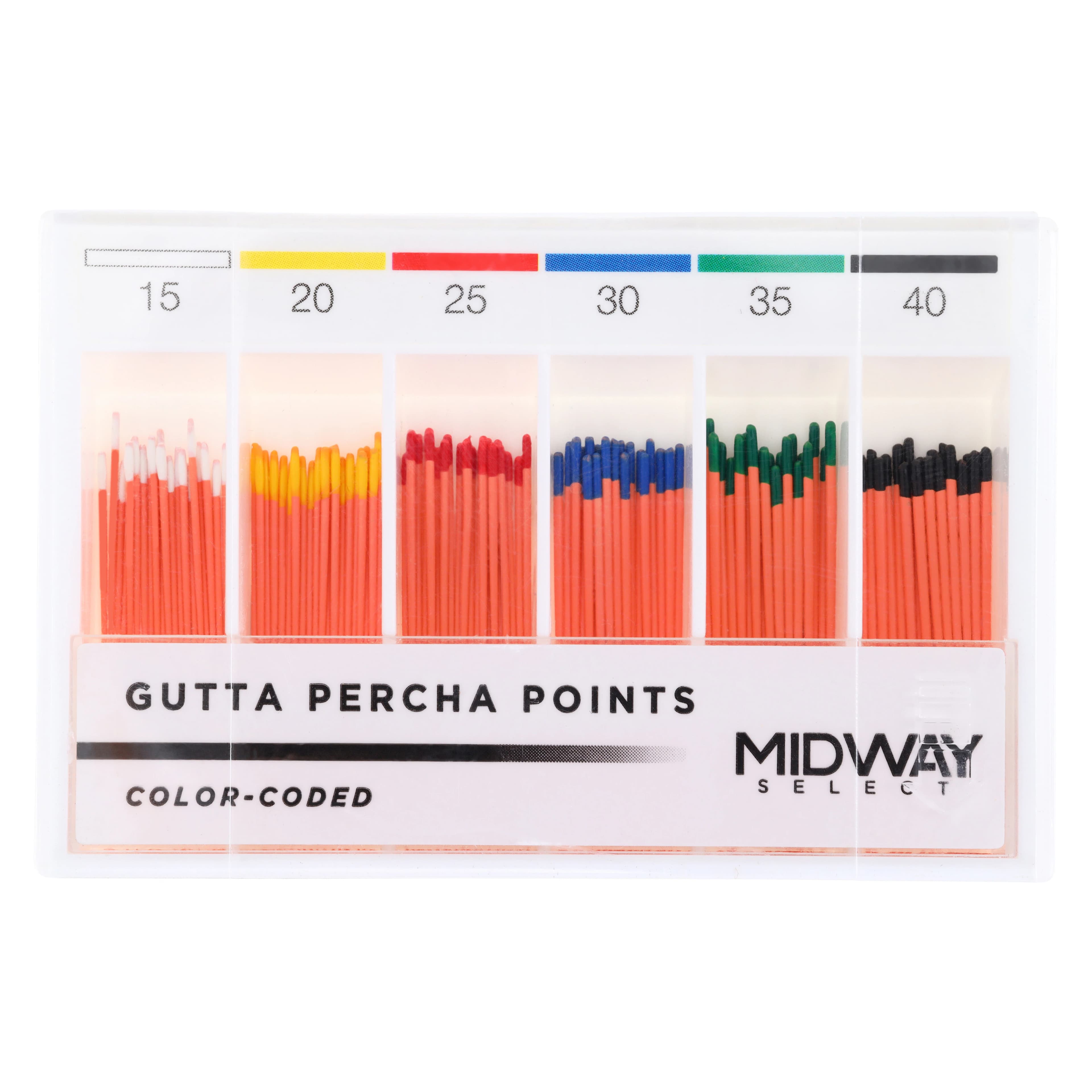Gutta Percha Points, Taper .02, Size #15-40, 120/Package - Gutta Percha Points Taper .02 - Image 1