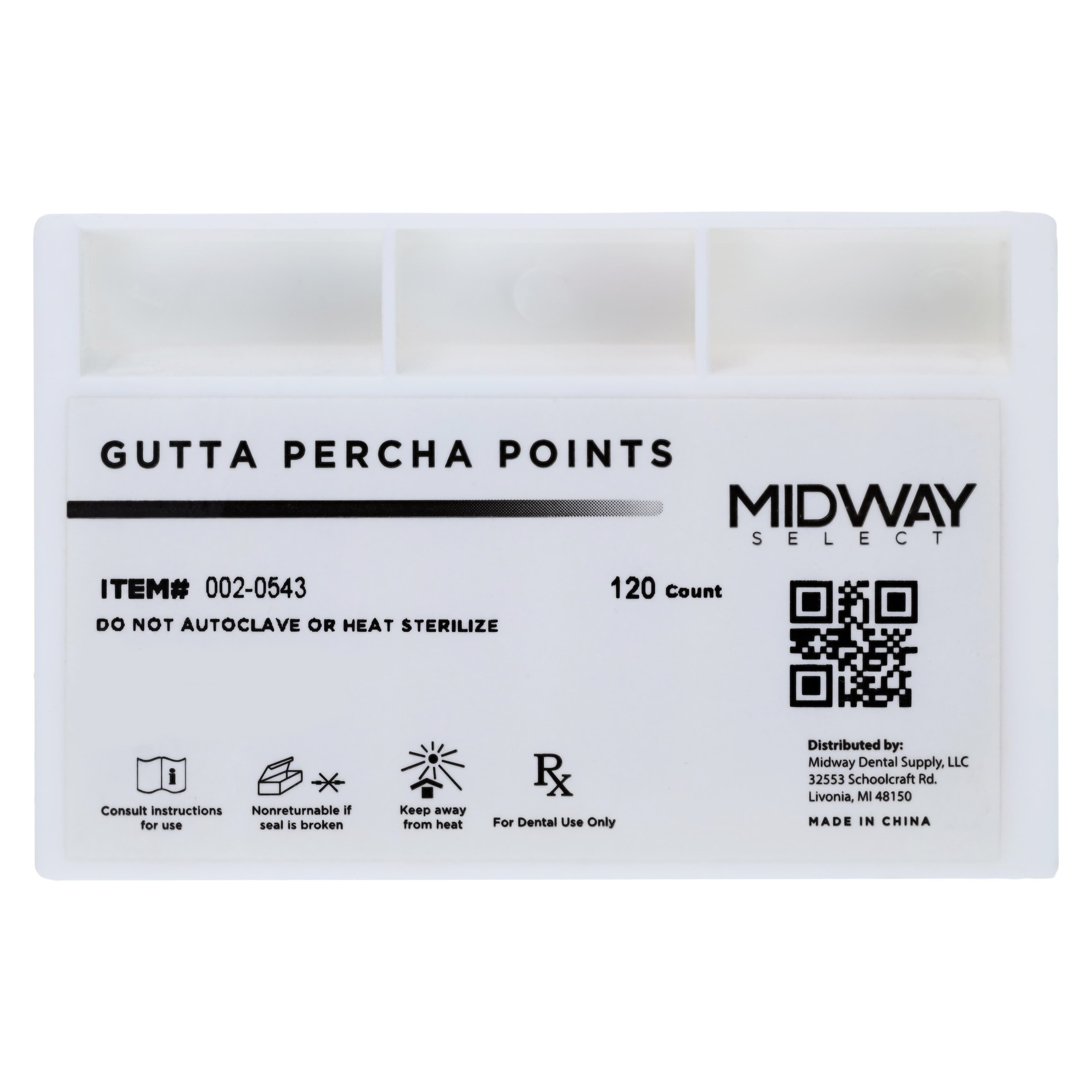 Gutta Percha Points, Taper .02, 120/Package thumbnail 2