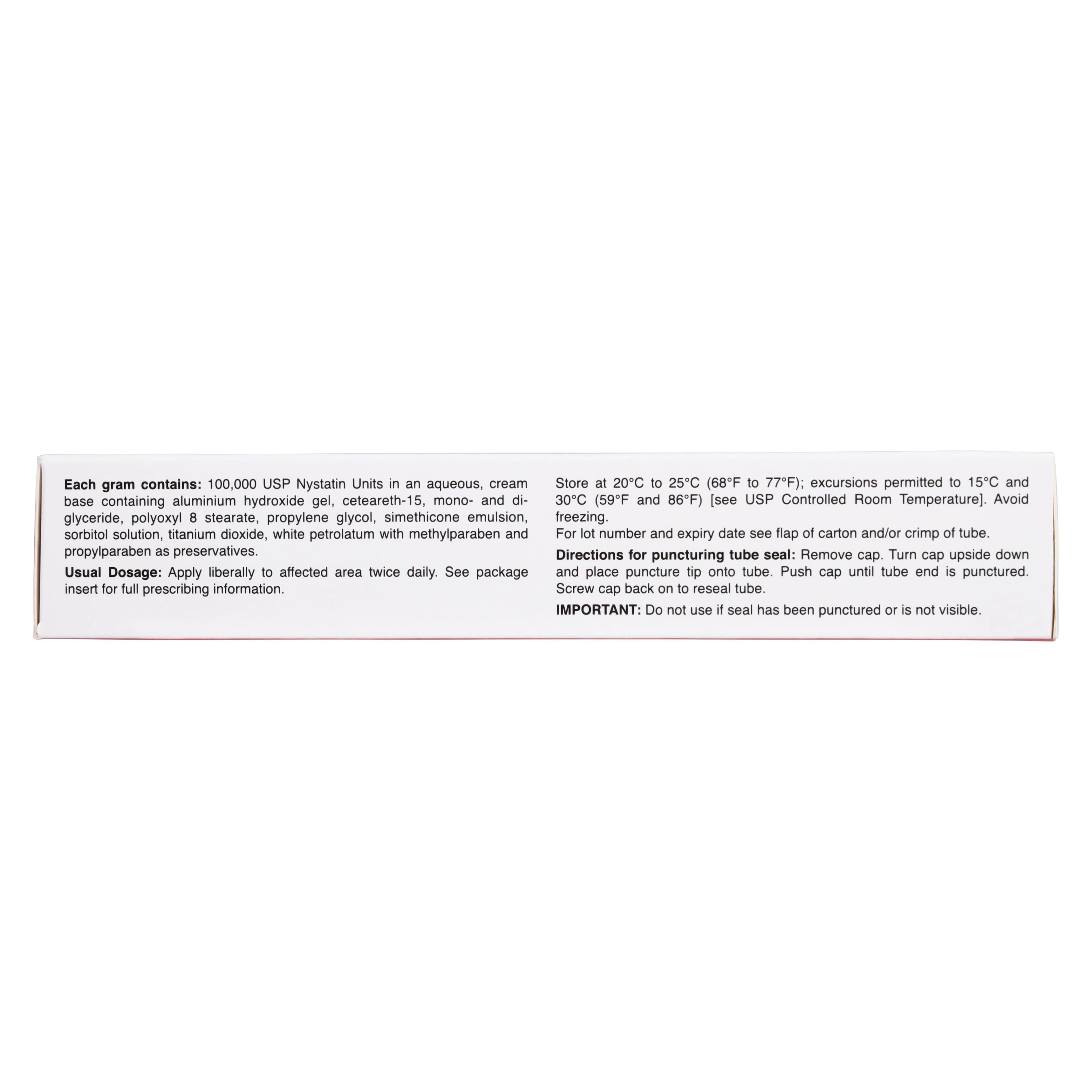 Nystatin Cream, Topical, 100MU, 30g Tube thumbnail 5