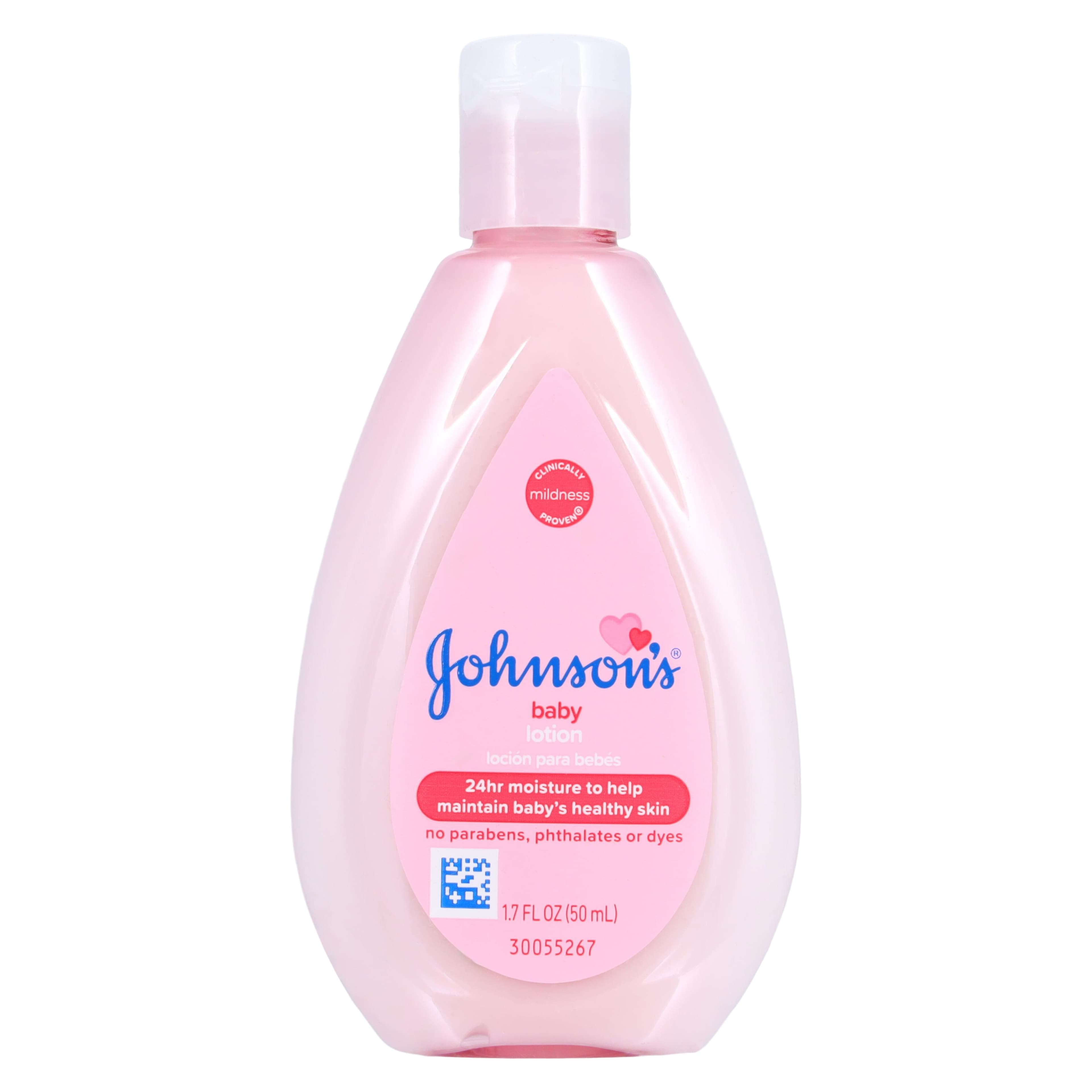 Johnson's Baby Lotion, Paraben Free, Pink, 1.7 oz Bottle, 144/Case - JOHNSON'S PINK BABY LOTIO - Image 1