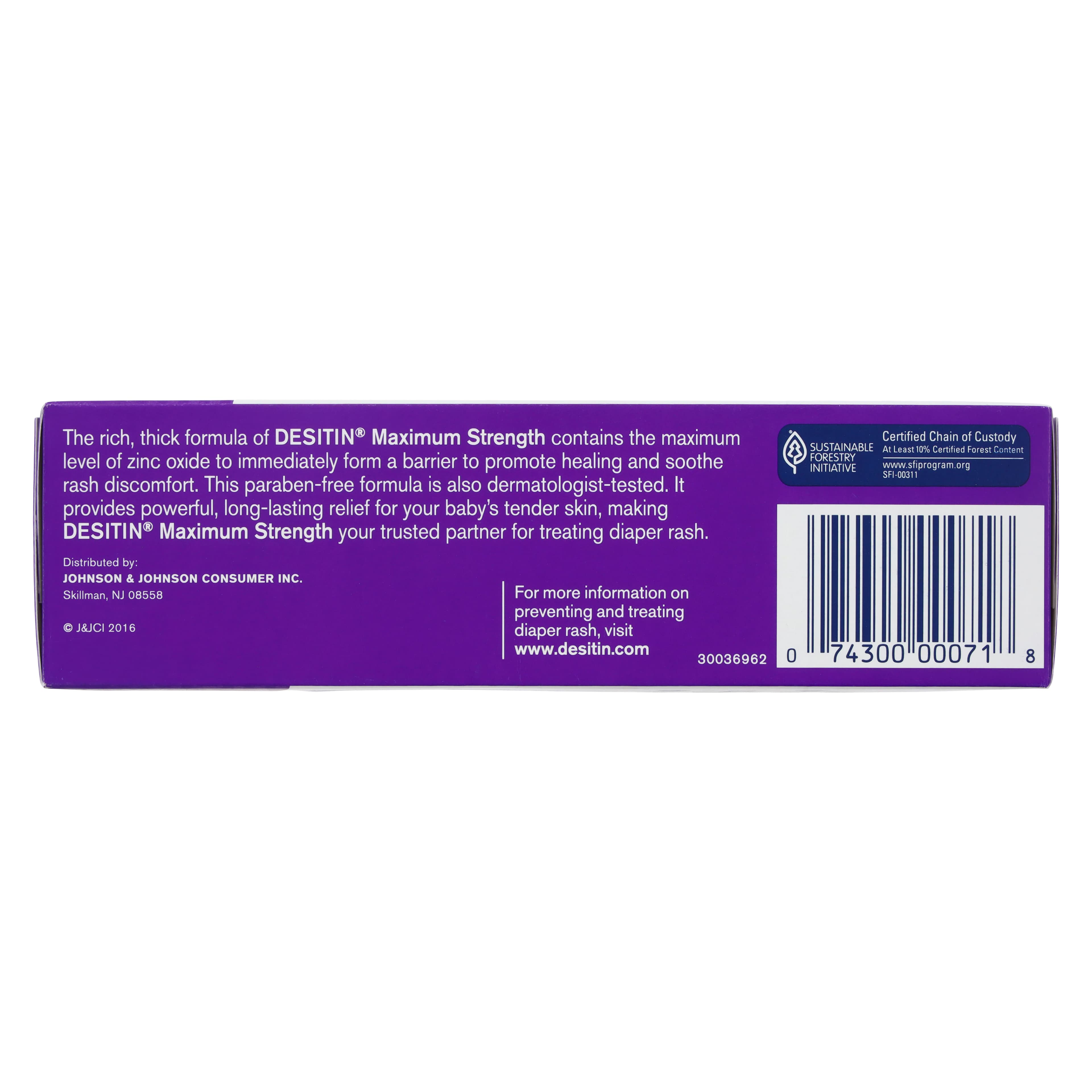 Desitin Diaper Rash Paste, Zinc Oxide, 4 oz, 6/Pack thumbnail 3