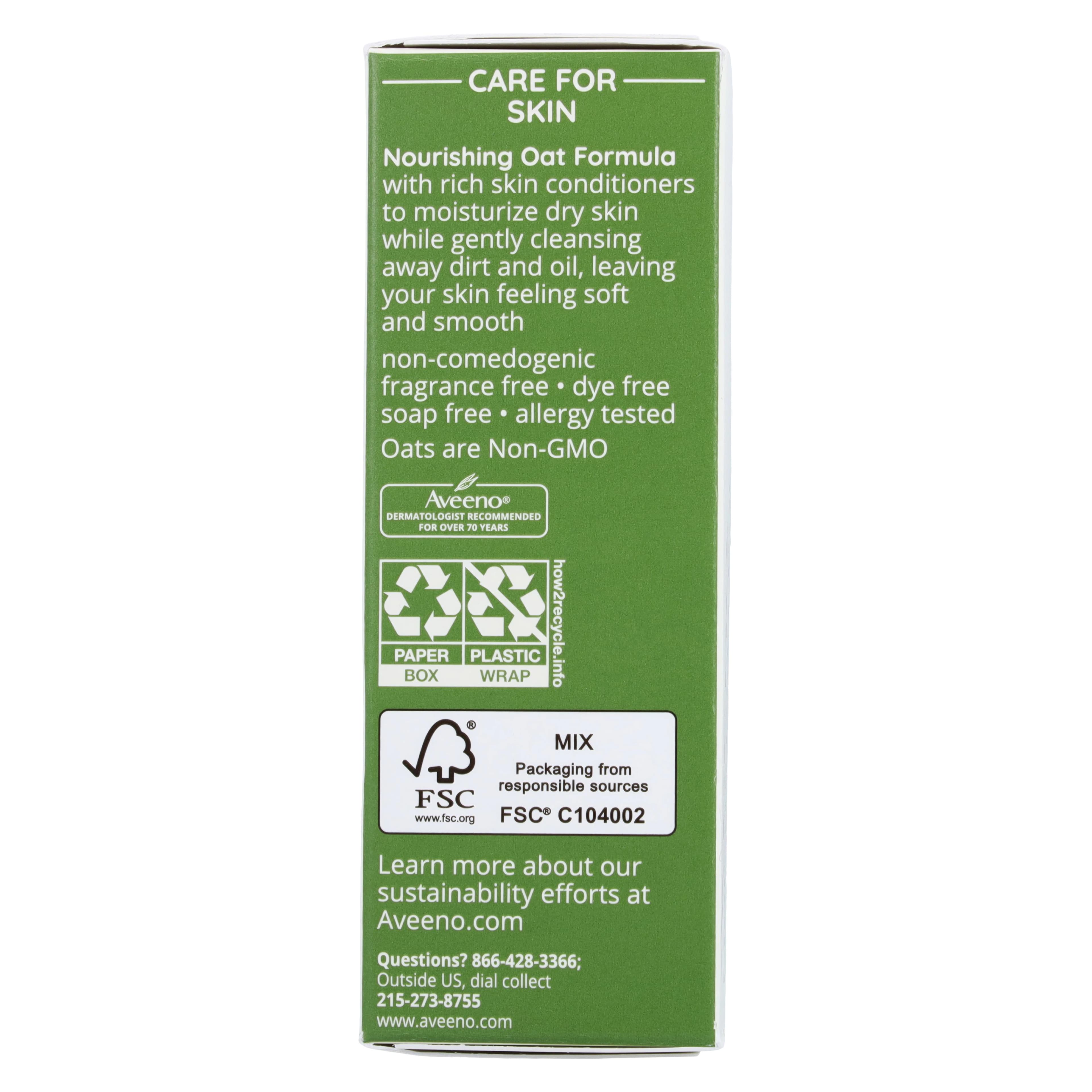 Aveeno Cleansing Bar, Fragrance Free, 3.5 oz, 6/Pack, 4 Packs/Case thumbnail 3