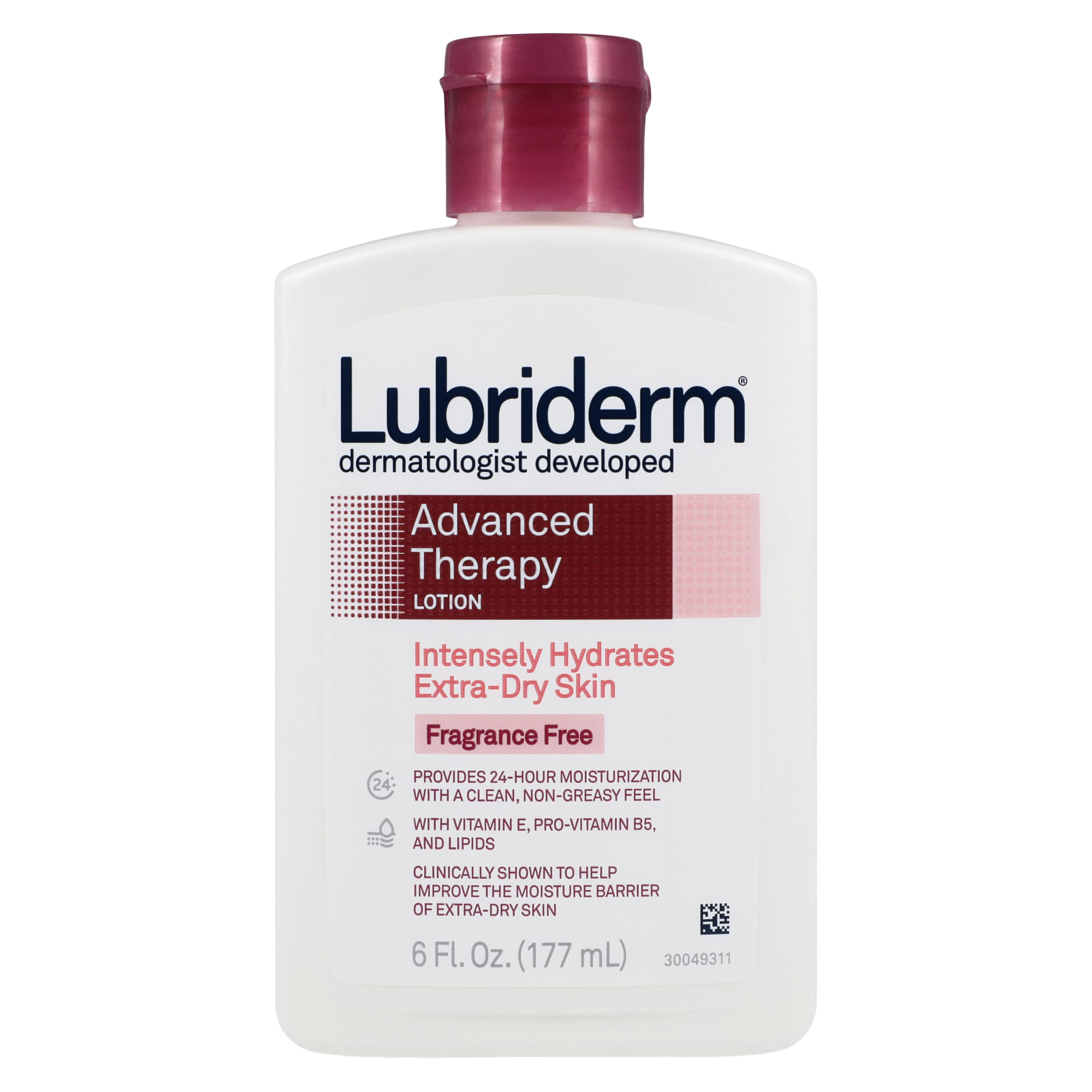 Lubriderm Advanced Therapy Lotion, Vitamin E & B5, 6 oz Bottle, 6/Pack - LUBRIDERM ADV THER LOTION - Image 1