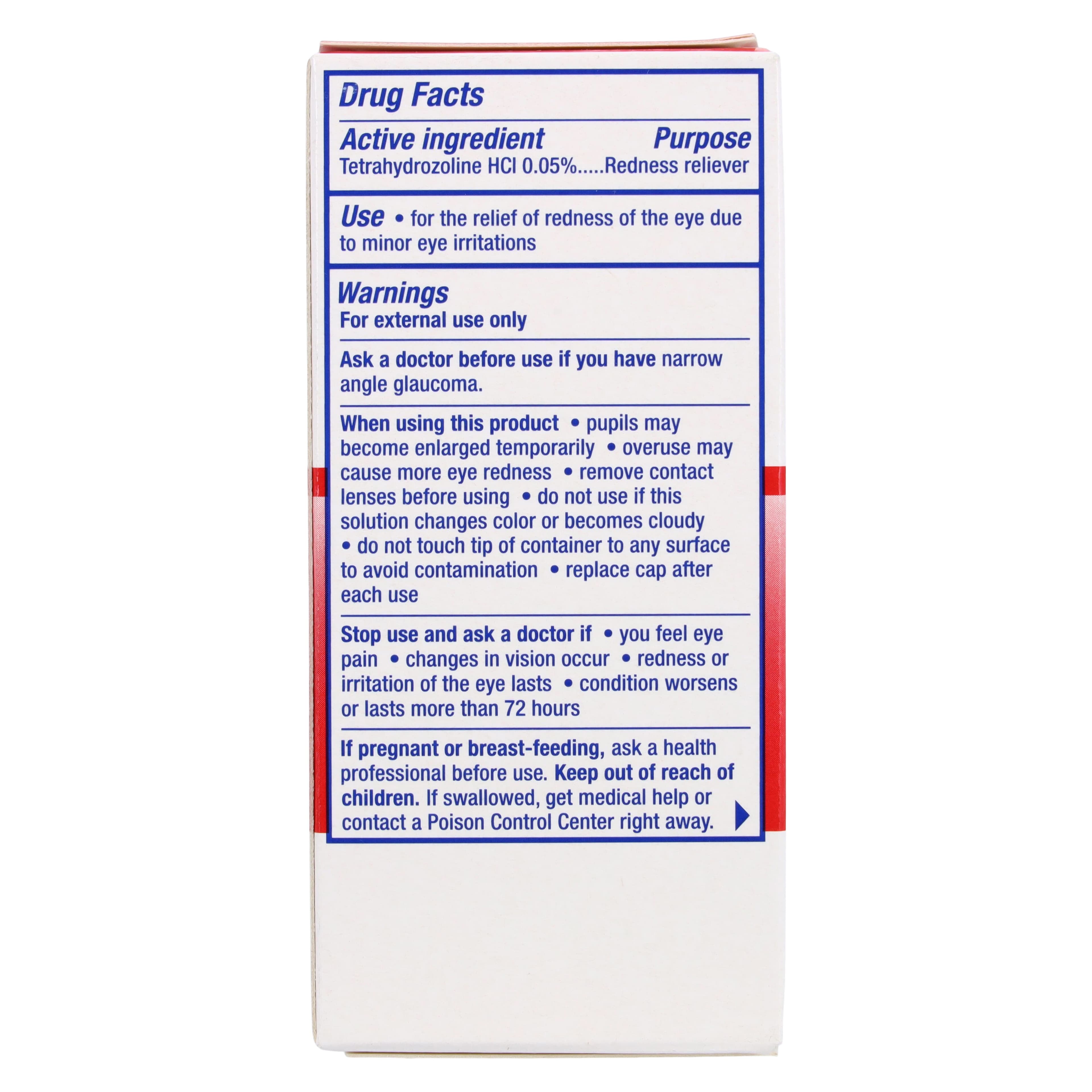 Visine Original Ophthalmic Drops, Redness Relief, 0.5 oz Squeeze Bottle, 3/Pack thumbnail 2